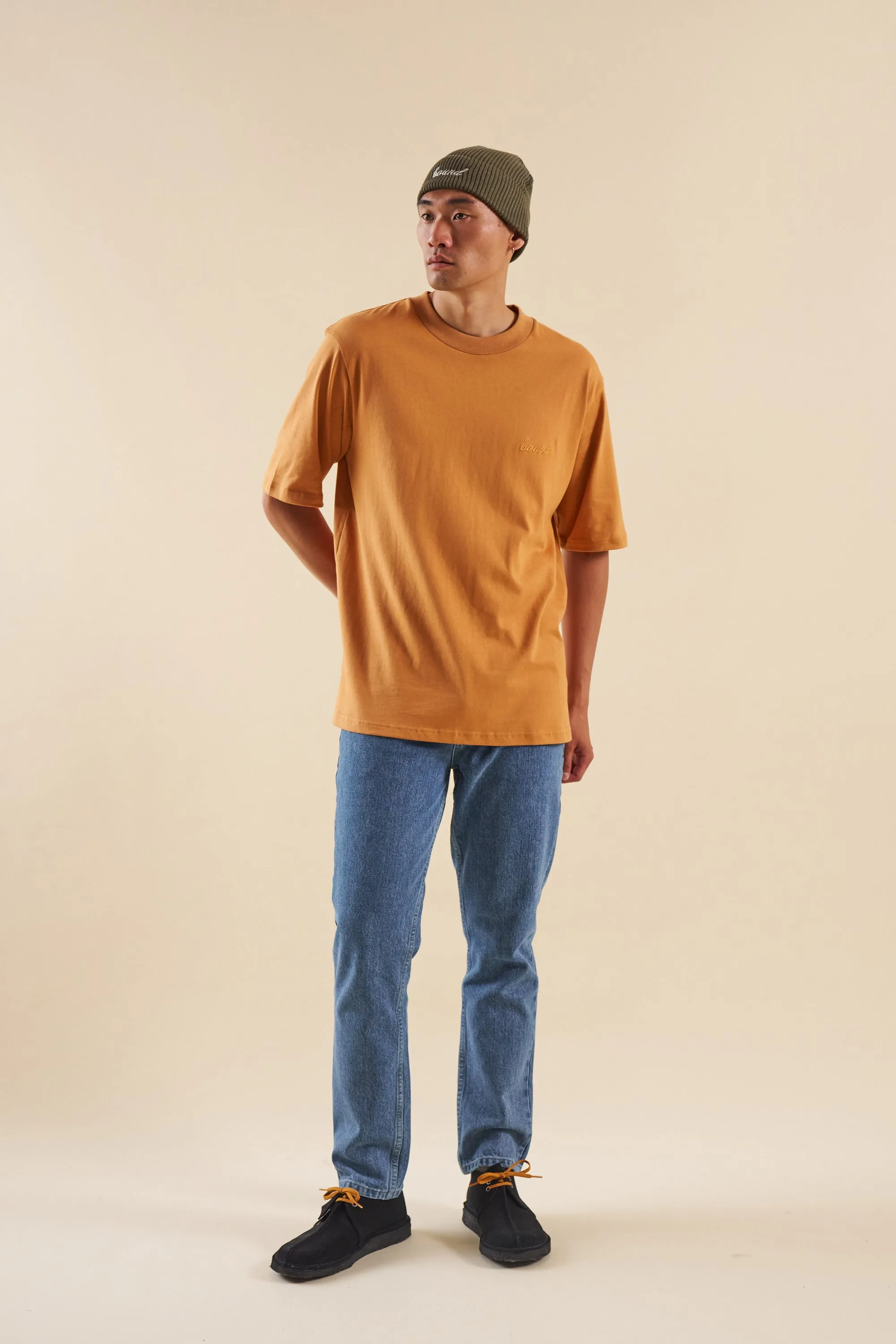 BURNT ORANGE SCRIPT TEE sold by Bound product image thumbnail 4