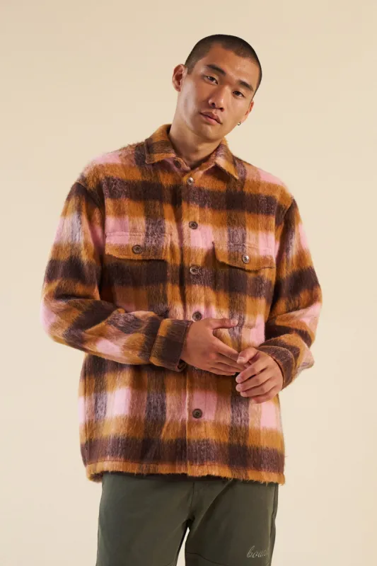 MAPLE BRUSHED CHECK FLANNEL SHIRT sold by Bound