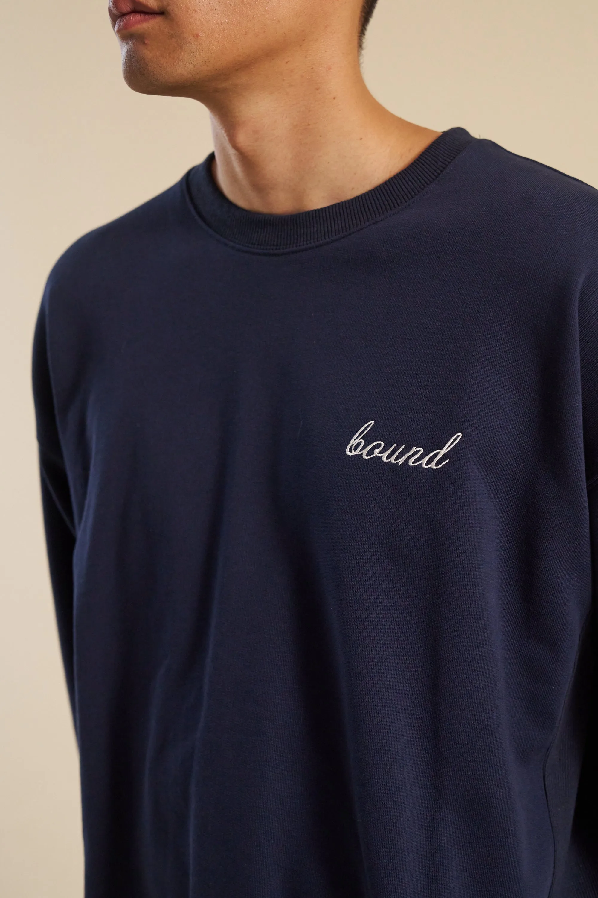 NAVY PREMIUM SCRIPT SWEATER sold by Bound product image thumbnail 4
