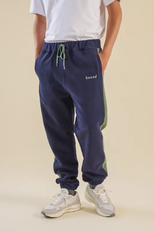 NAVY STRIPE STRIPE JOGGERS sold by Bound