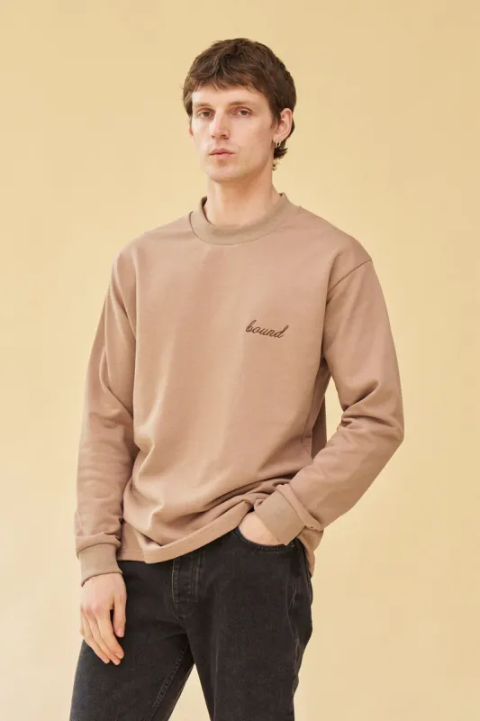 SCRIPT LONGSLEEVE HEAVY TEE - CHESTNUT sold by Bound