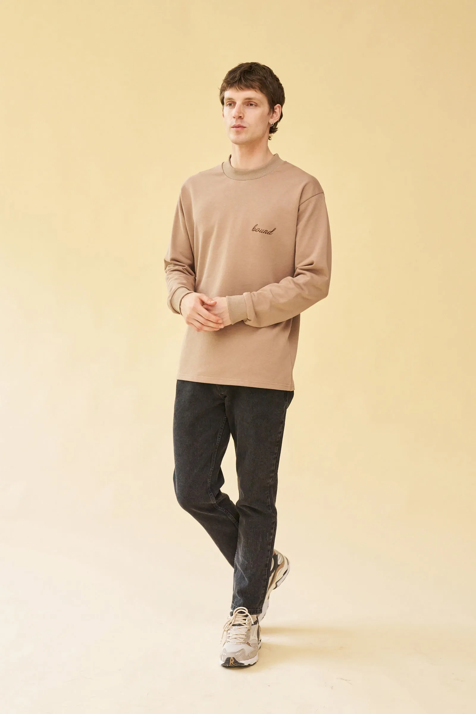SCRIPT LONGSLEEVE HEAVY TEE - CHESTNUT sold by Bound product image thumbnail 2