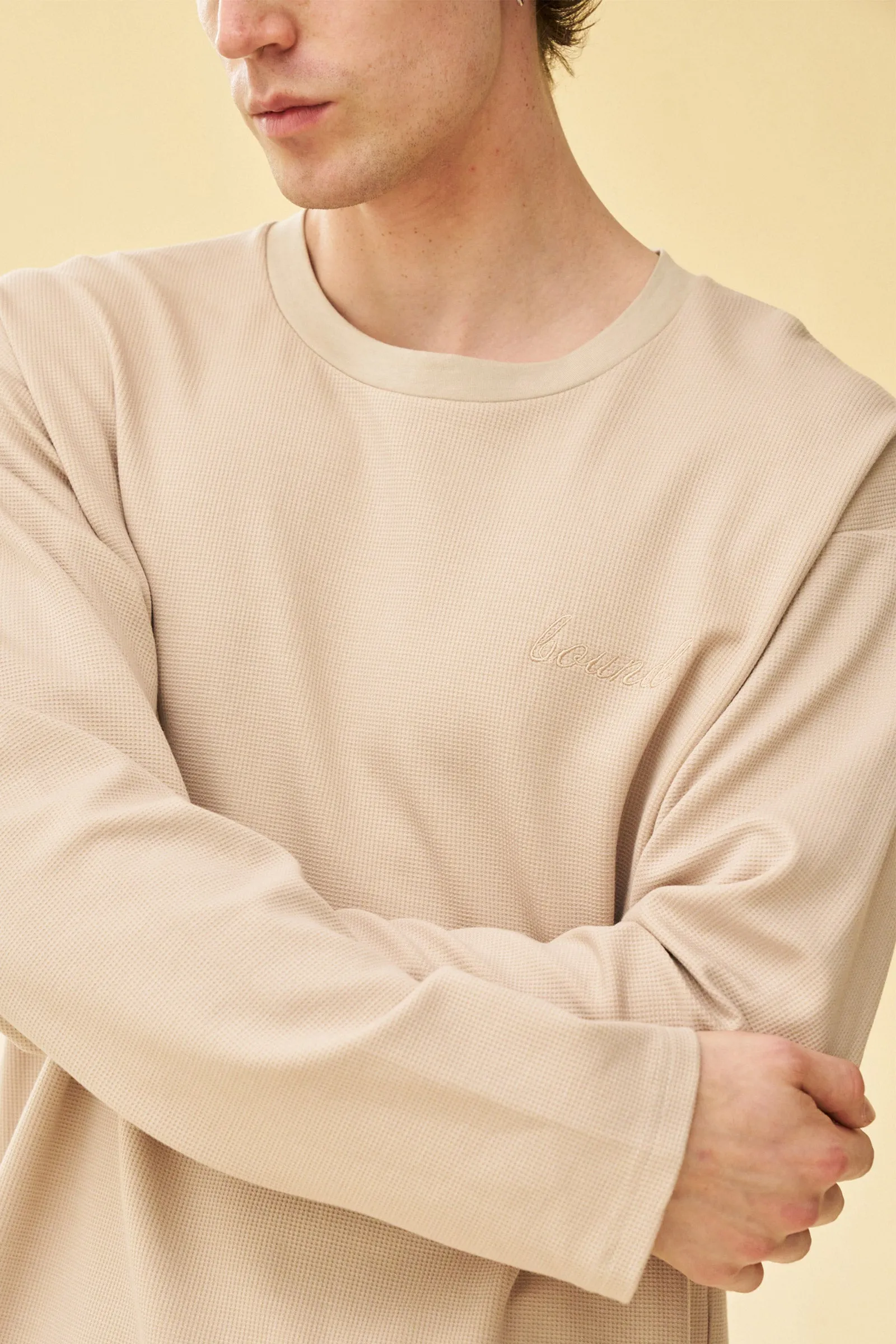 OAT LONGSLEEVE WAFFLE TEE sold by Bound product image thumbnail 4