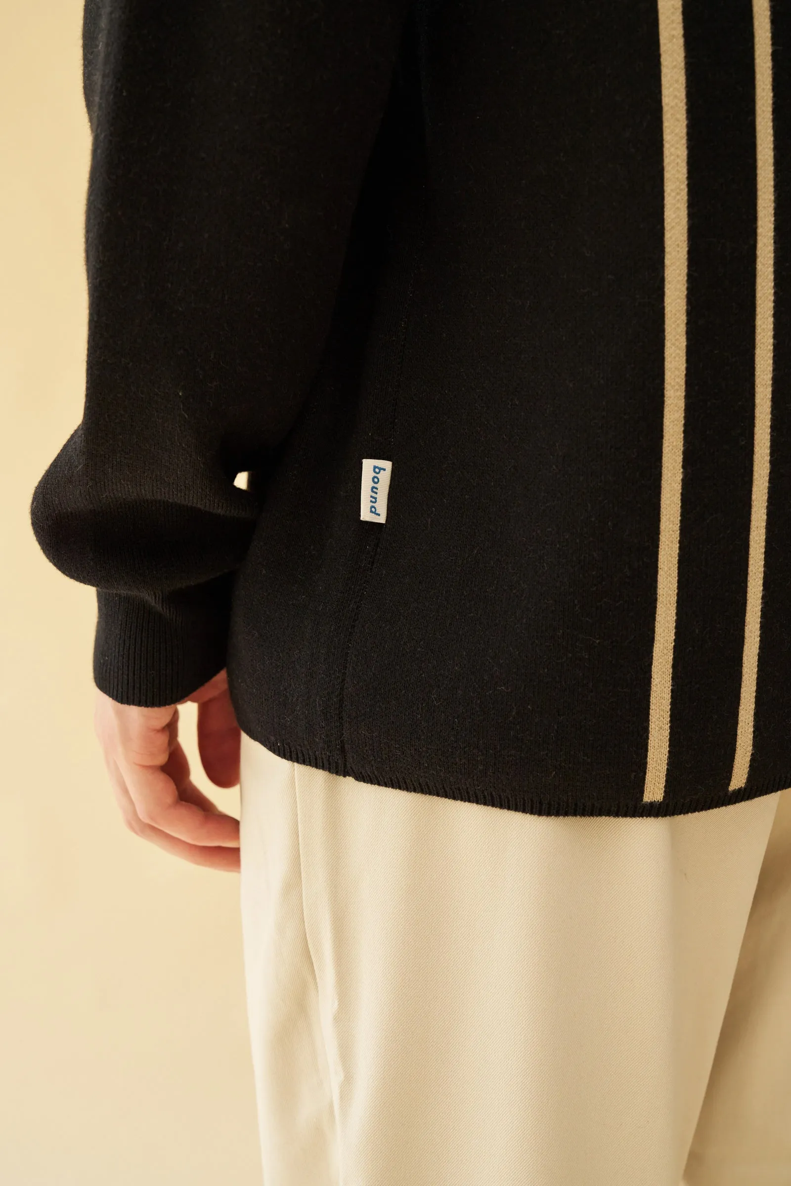 APRILE LS KNIT POLO - BLACK sold by Bound product image thumbnail 5