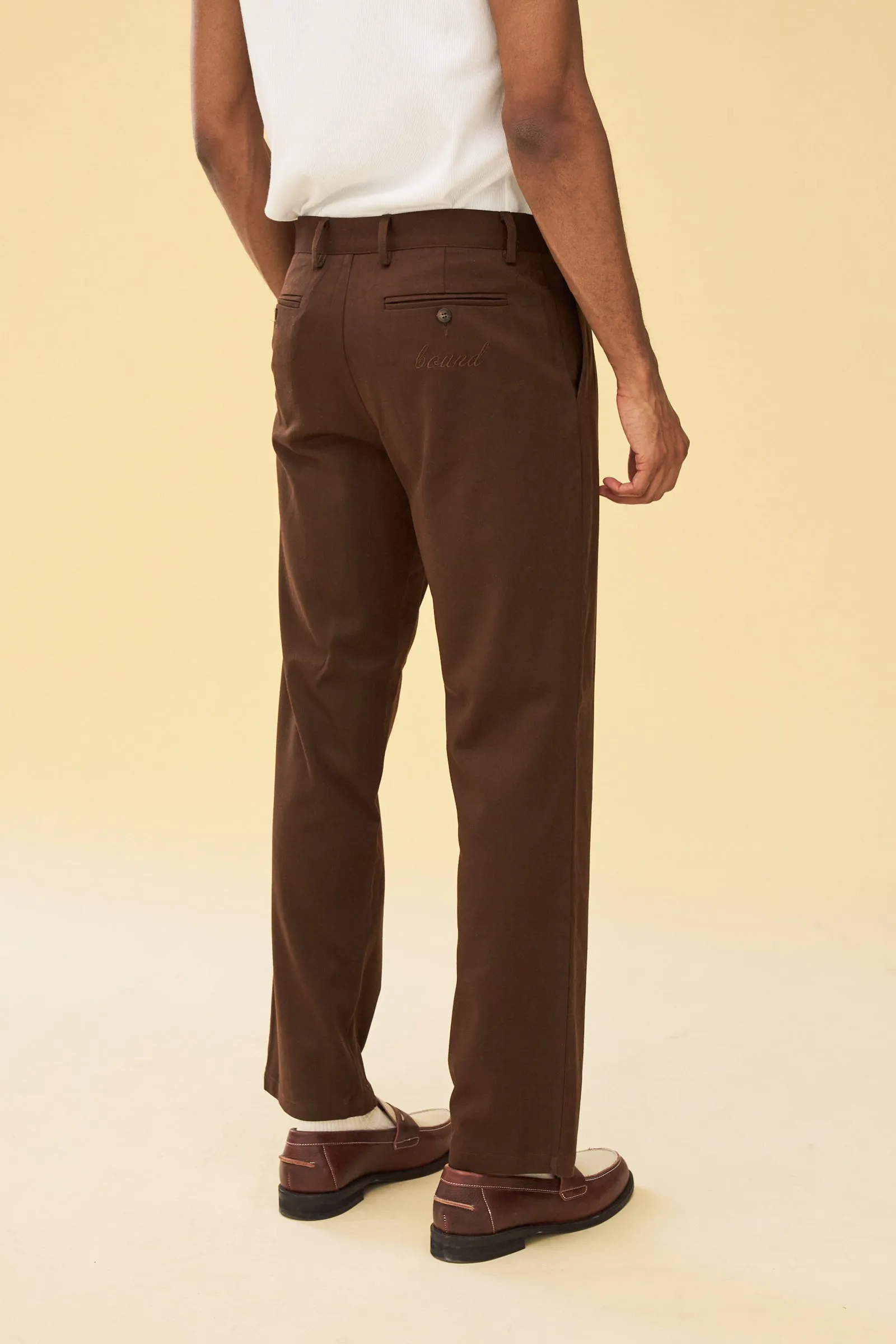 PLEATED SMART TROUSERS - BROWN sold by Bound product image thumbnail 3
