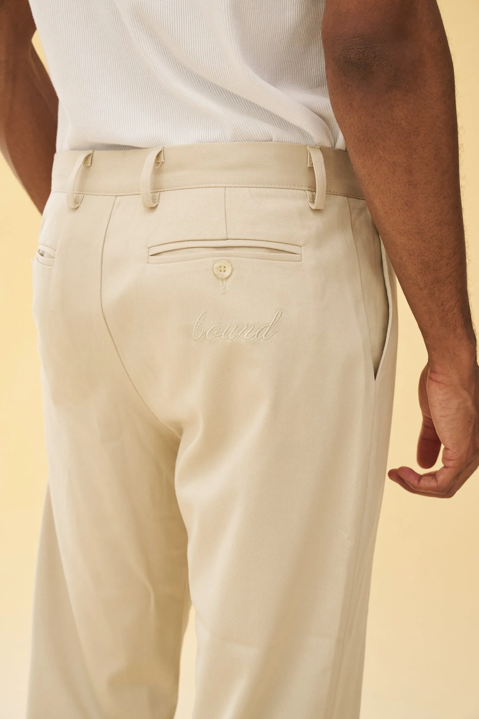 PLEATED SMART TROUSERS - CREAM sold by Bound product image thumbnail 2