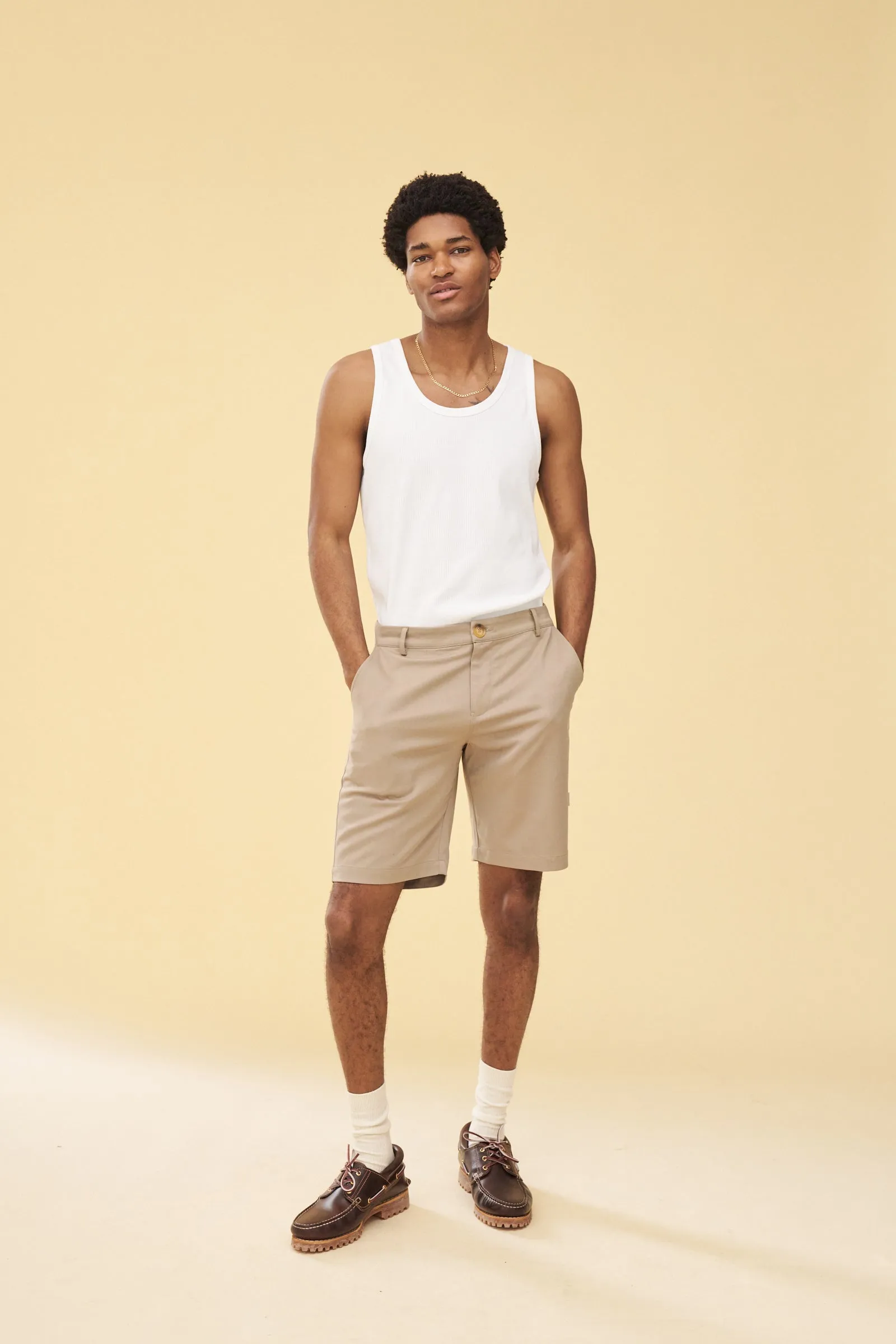 TAILORED SMART SHORTS - BEIGE sold by Bound product image thumbnail 5