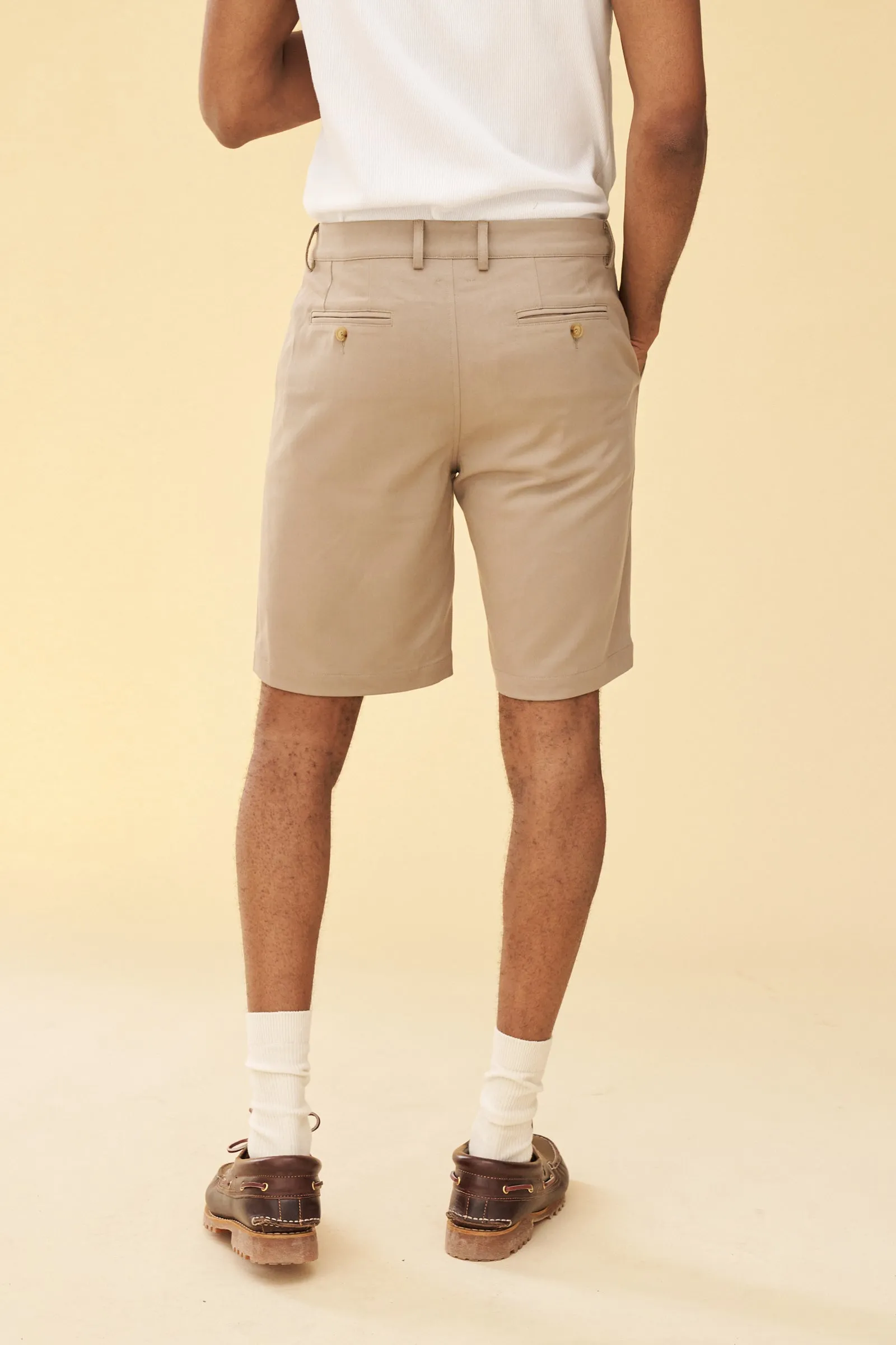 TAILORED SMART SHORTS - BEIGE sold by Bound product image thumbnail 3