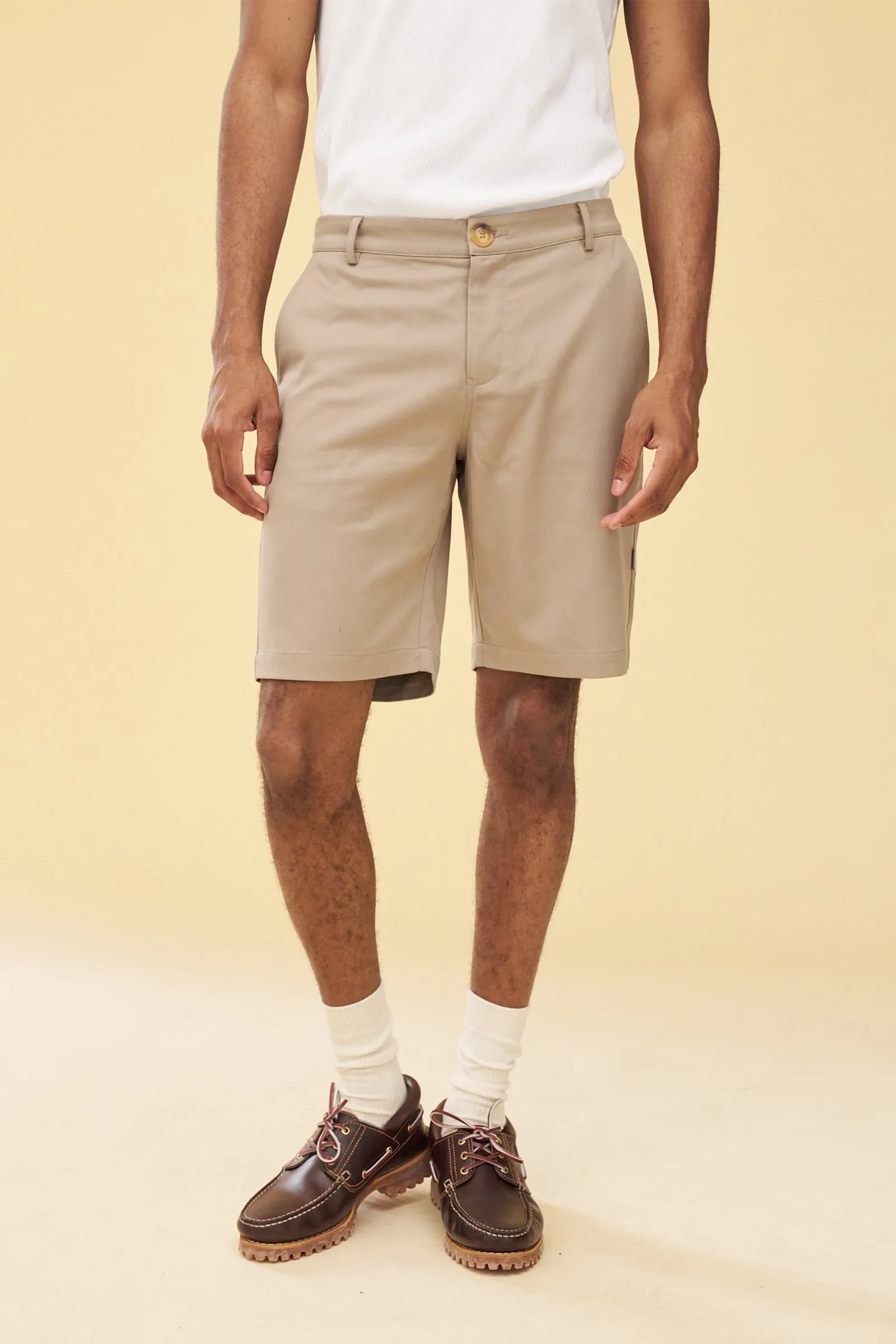 TAILORED SMART SHORTS - BEIGE sold by Bound