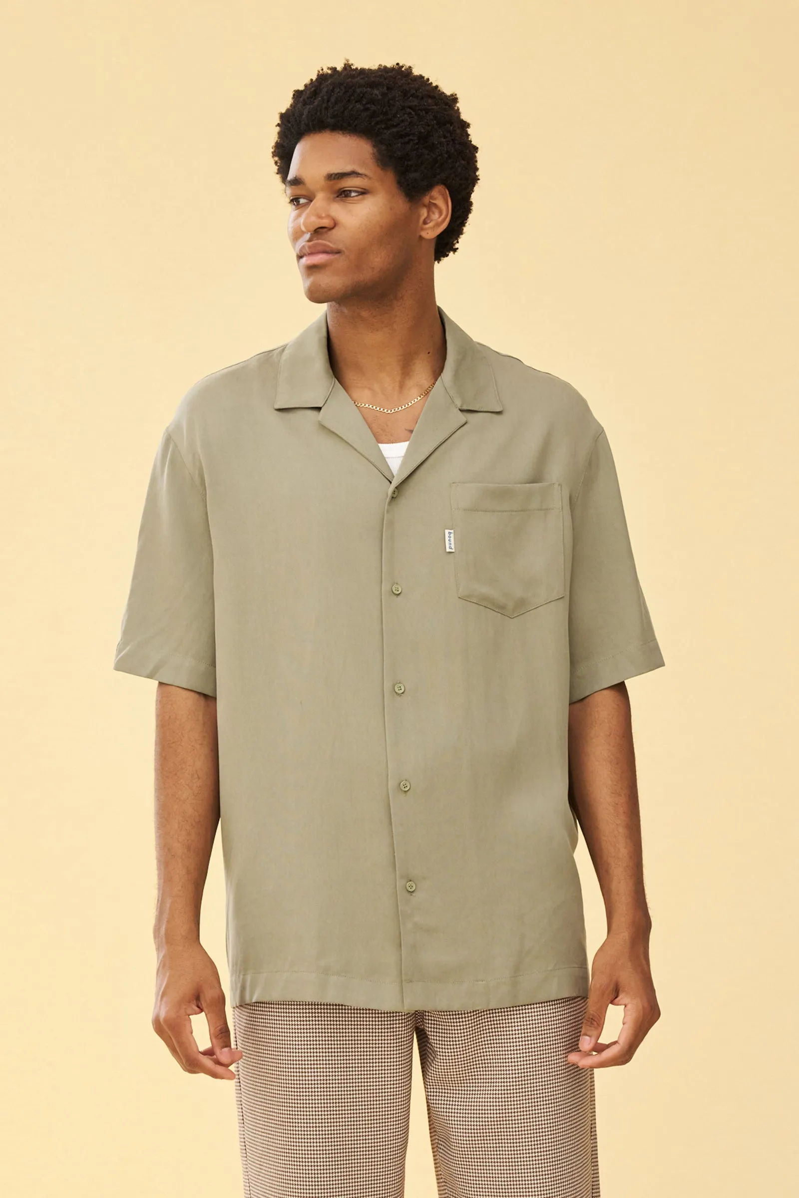 SAGE TENCEL CUBAN SS SHIRT sold by Bound product image thumbnail 2