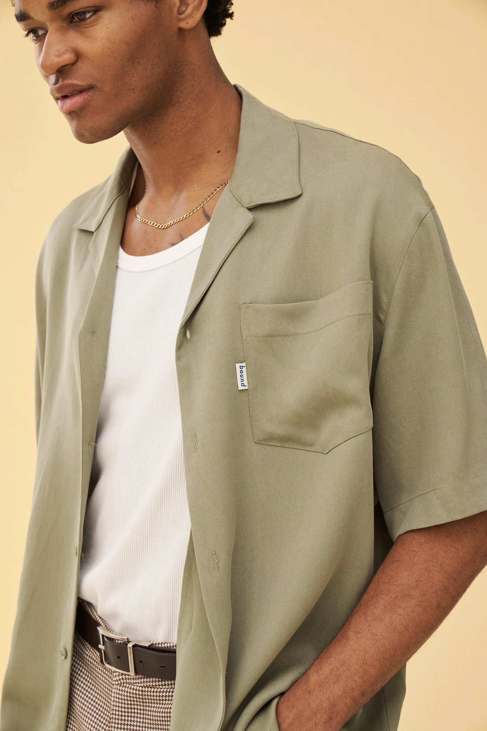 SAGE TENCEL CUBAN SS SHIRT sold by Bound product image thumbnail 3