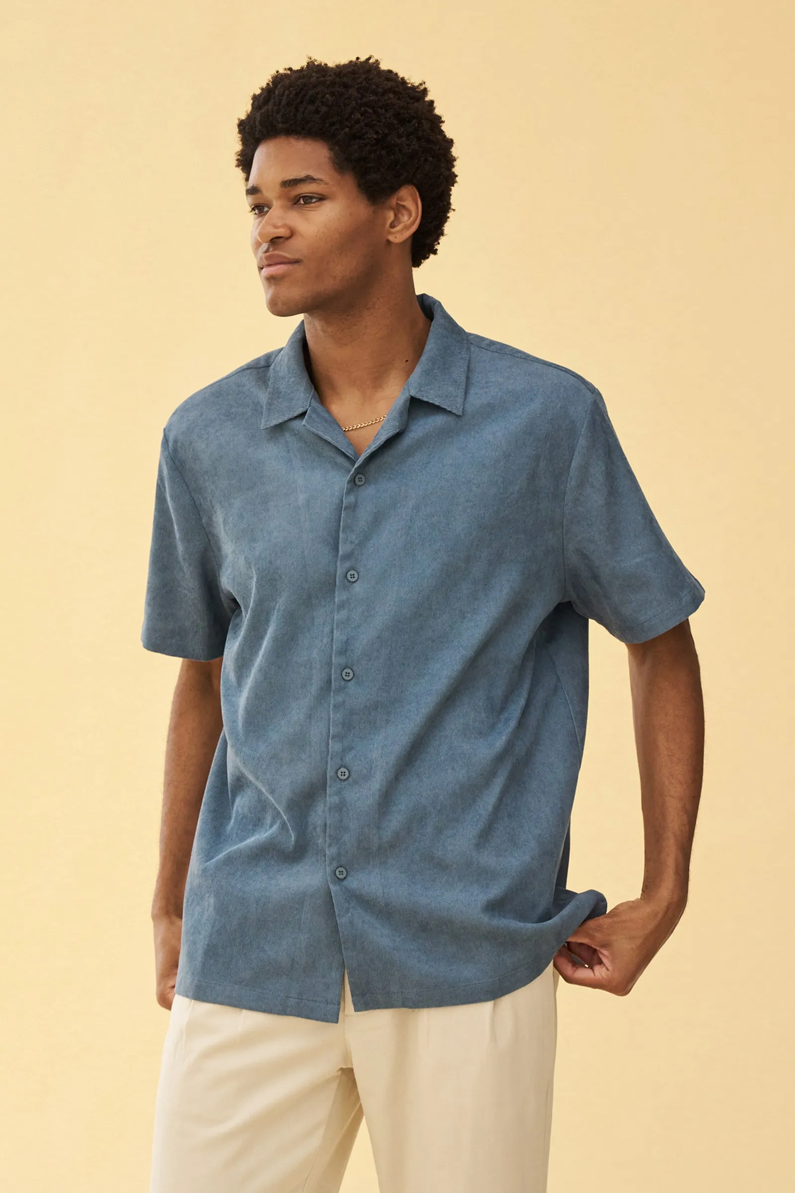 AIRFORCE BLUE CORD TOWEL SS SHIRT sold by Bound product image thumbnail 2
