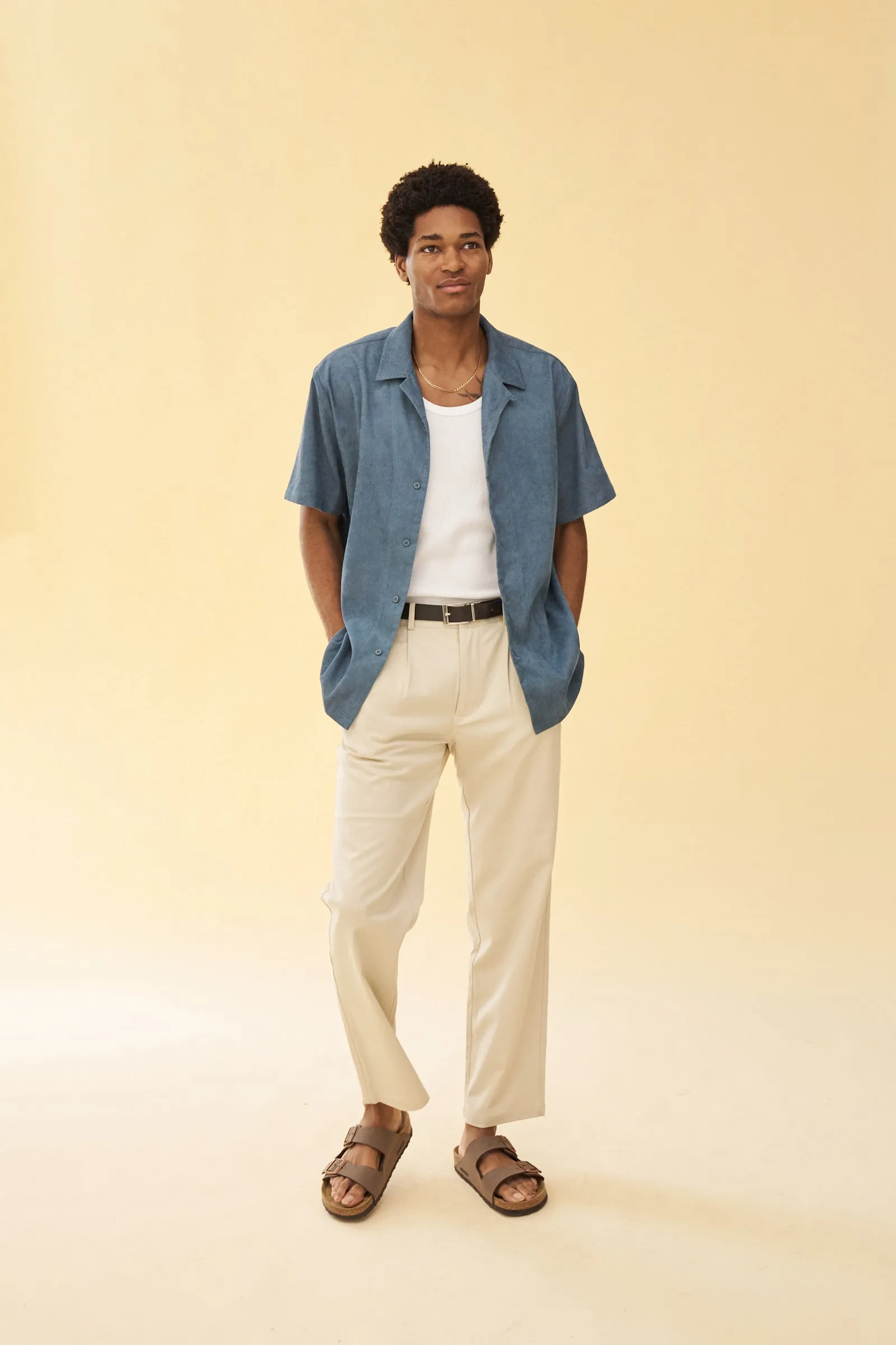 AIRFORCE BLUE CORD TOWEL SS SHIRT sold by Bound product image thumbnail 5