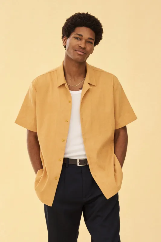 MUSTARD CORD TOWEL SS SHIRT sold by Bound