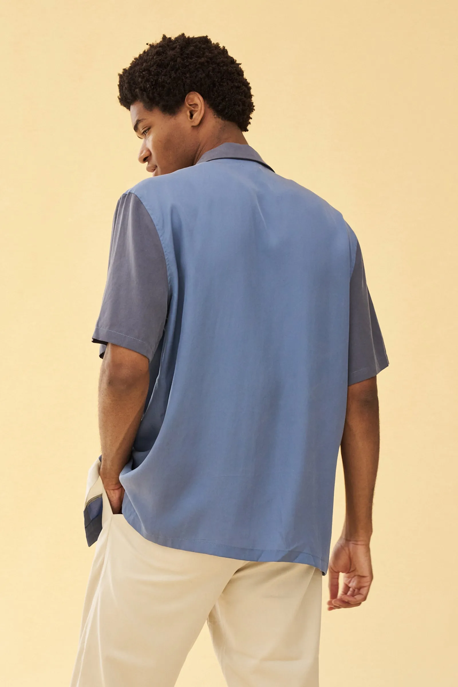 NEW JERSEY BOWLING SHIRT - BLUE sold by Bound product image thumbnail 4