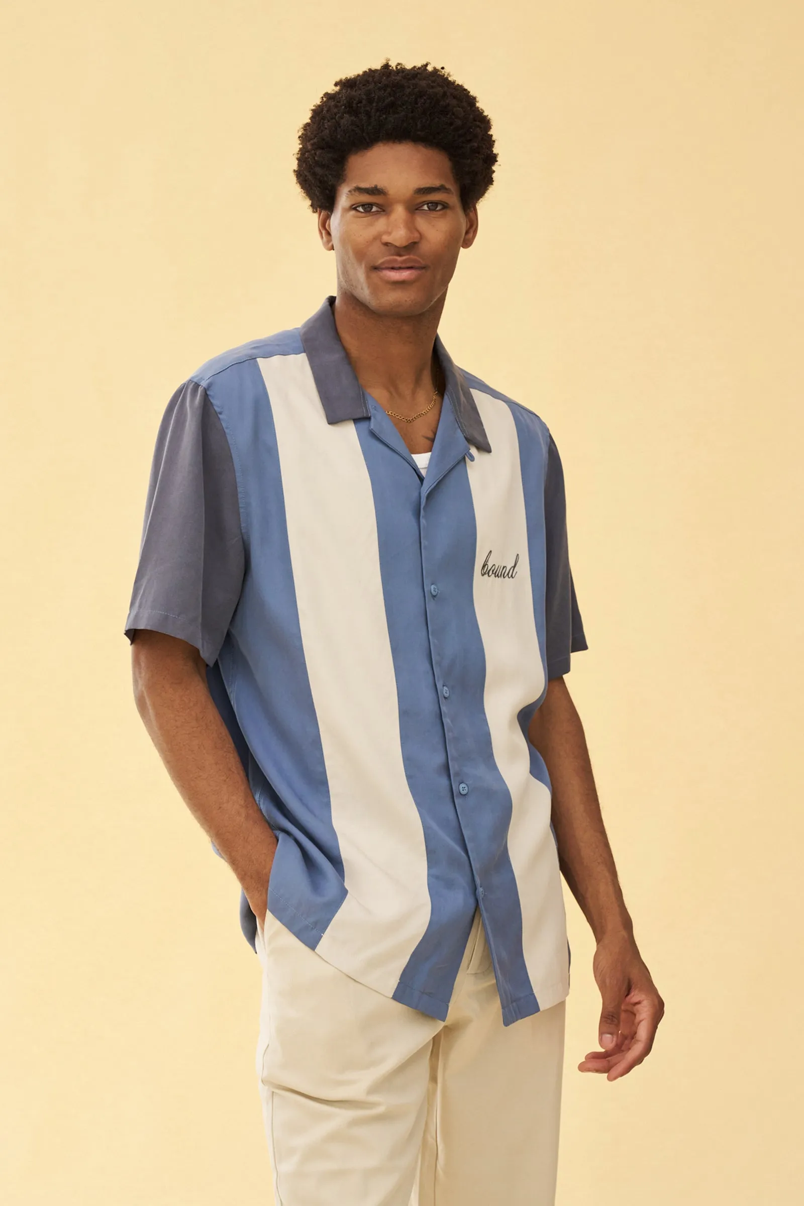 NEW JERSEY BOWLING SHIRT - BLUE sold by Bound product image thumbnail 2