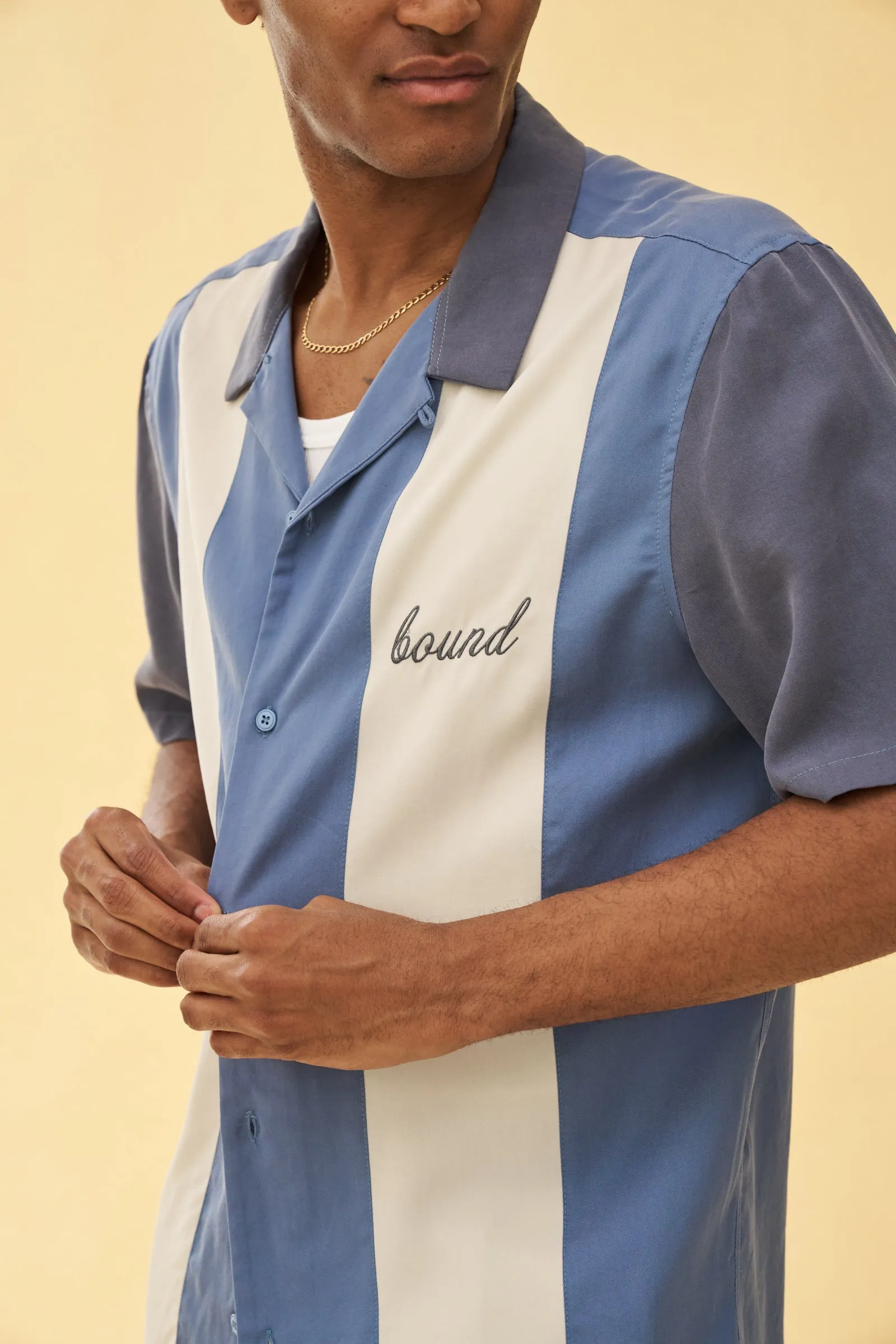 NEW JERSEY BOWLING SHIRT - BLUE sold by Bound product image thumbnail 5