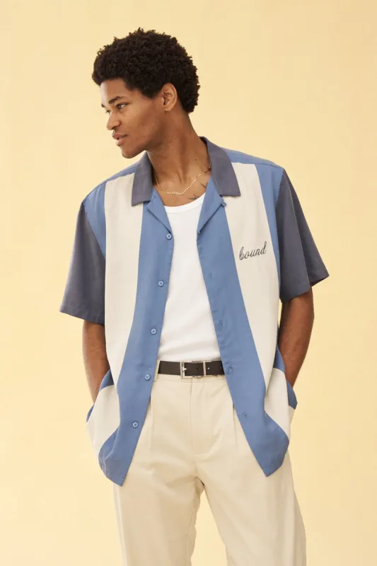 NEW JERSEY BOWLING SHIRT - BLUE sold by Bound