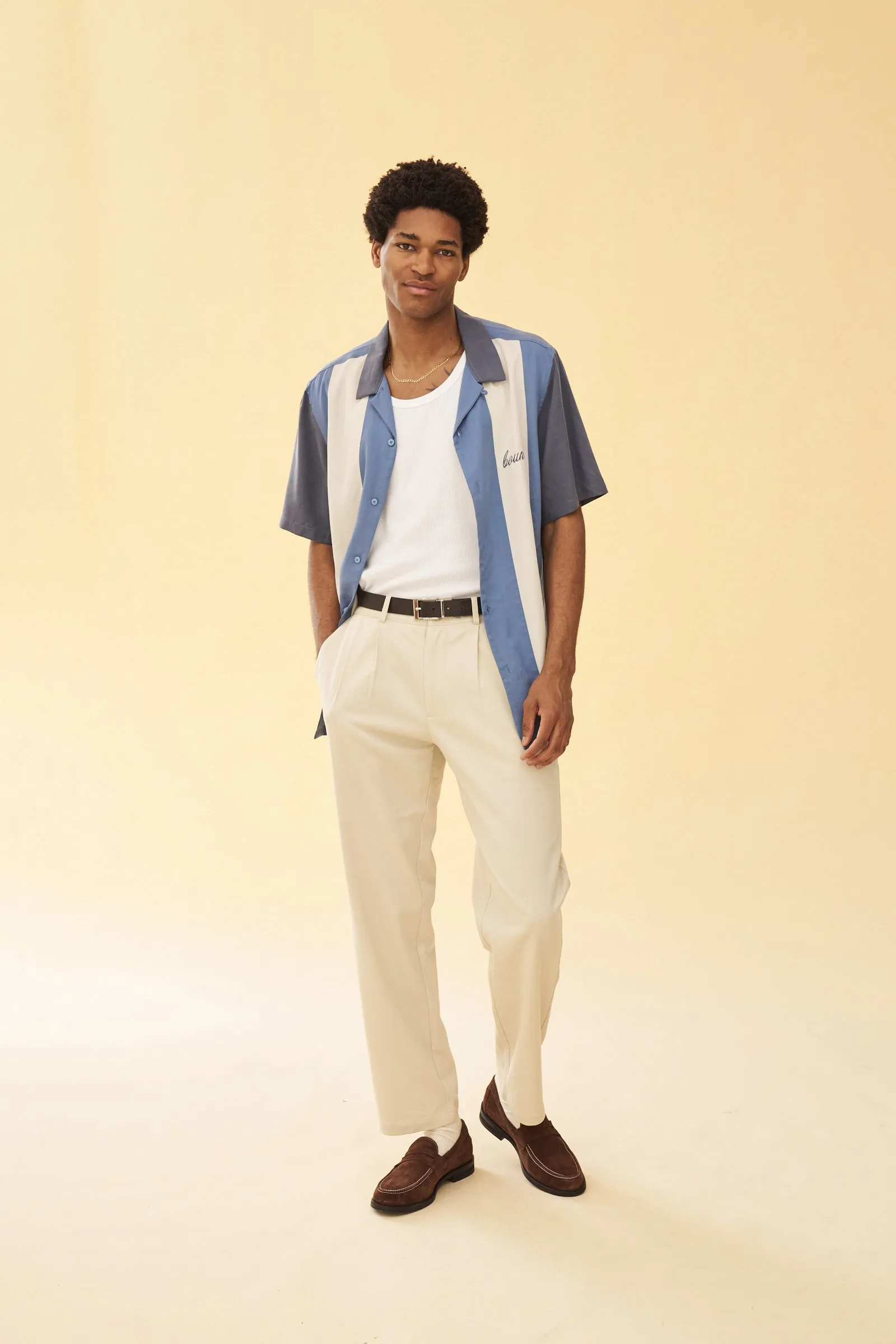 NEW JERSEY BOWLING SHIRT - BLUE sold by Bound product image thumbnail 3