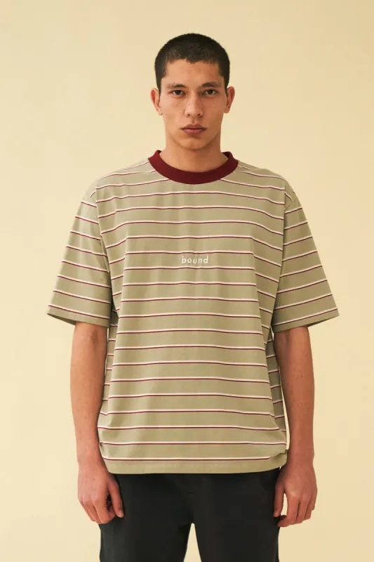 SAGE STRIPE TEE sold by Bound