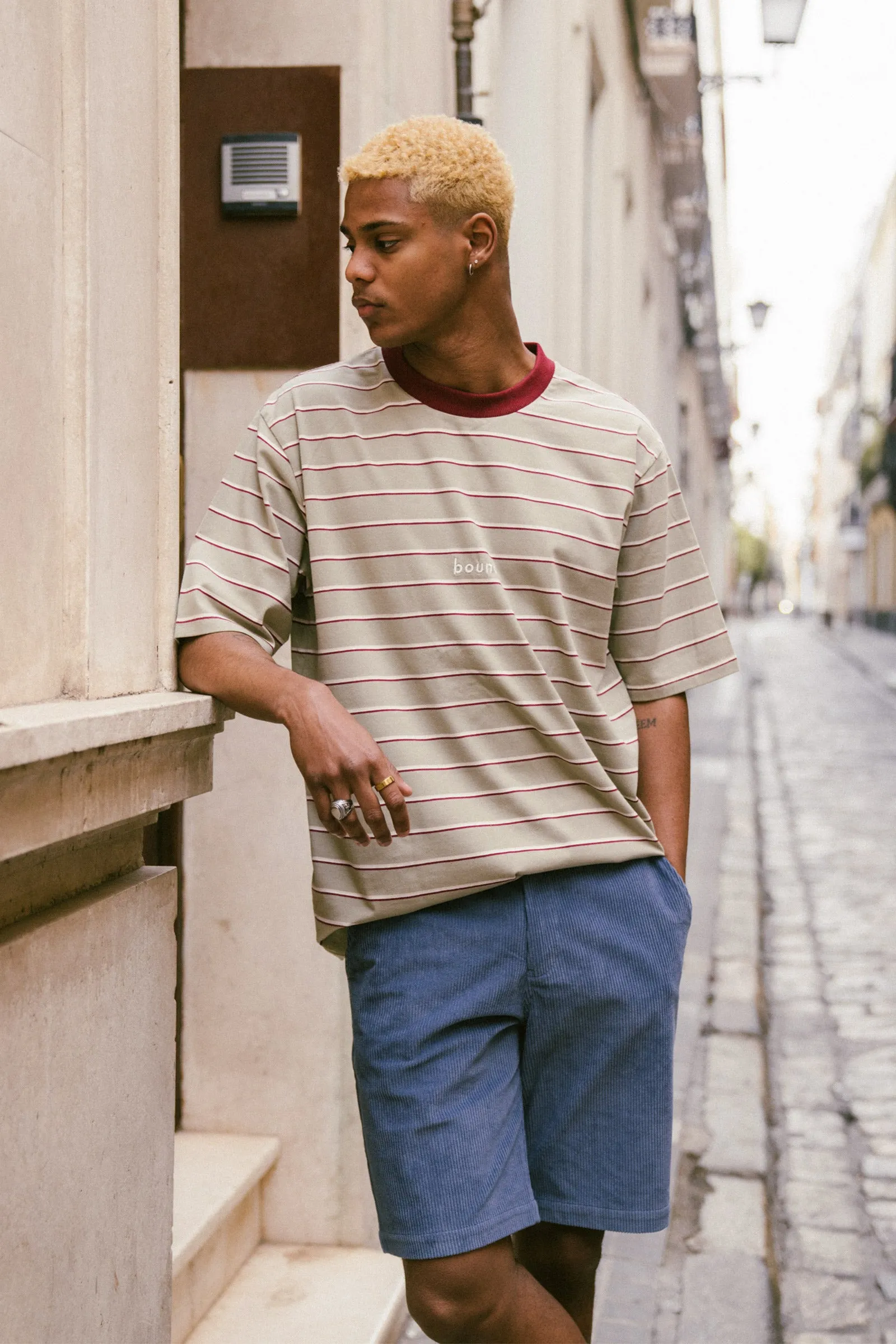 SAGE STRIPE TEE sold by Bound product image thumbnail 5