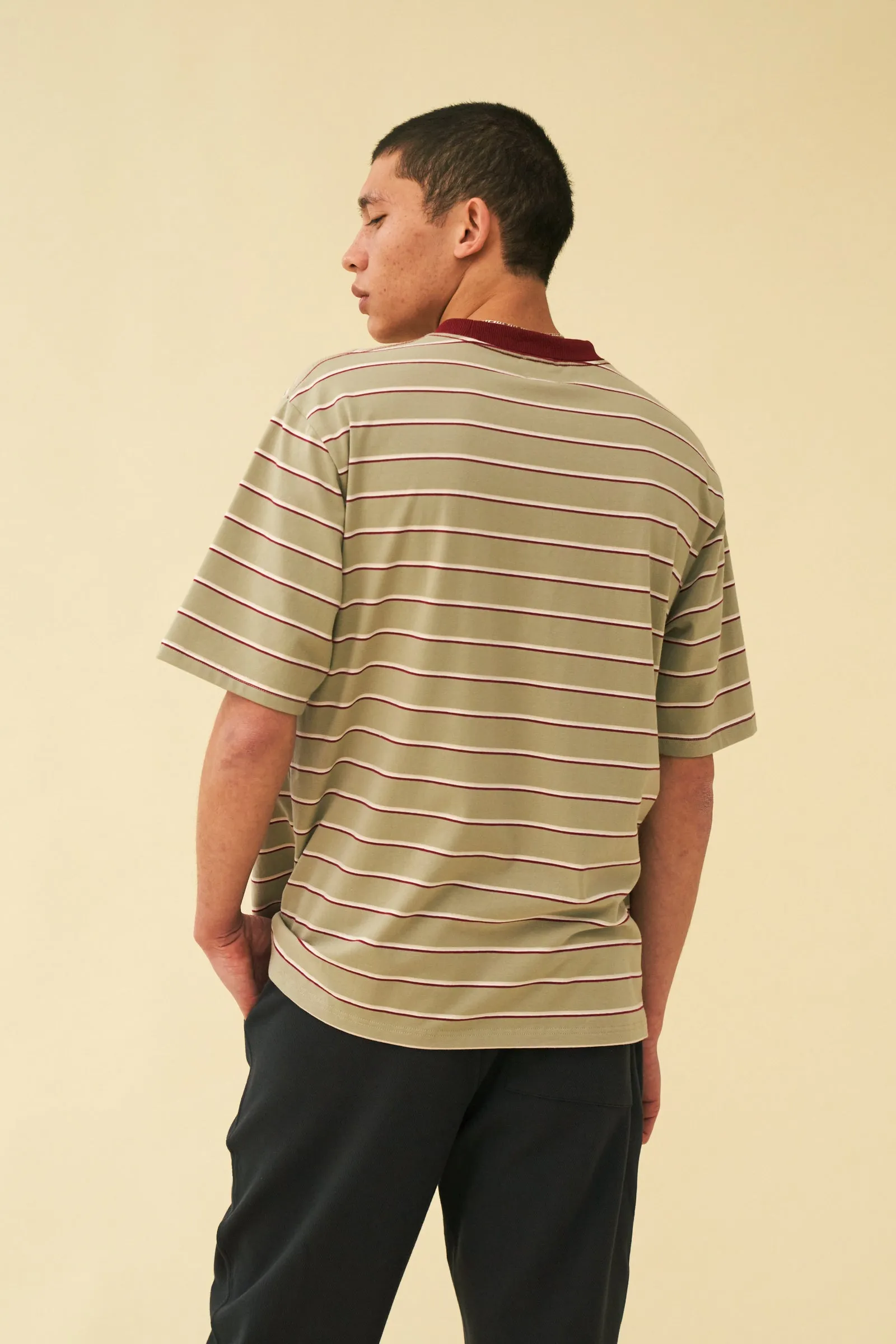 SAGE STRIPE TEE sold by Bound product image thumbnail 4