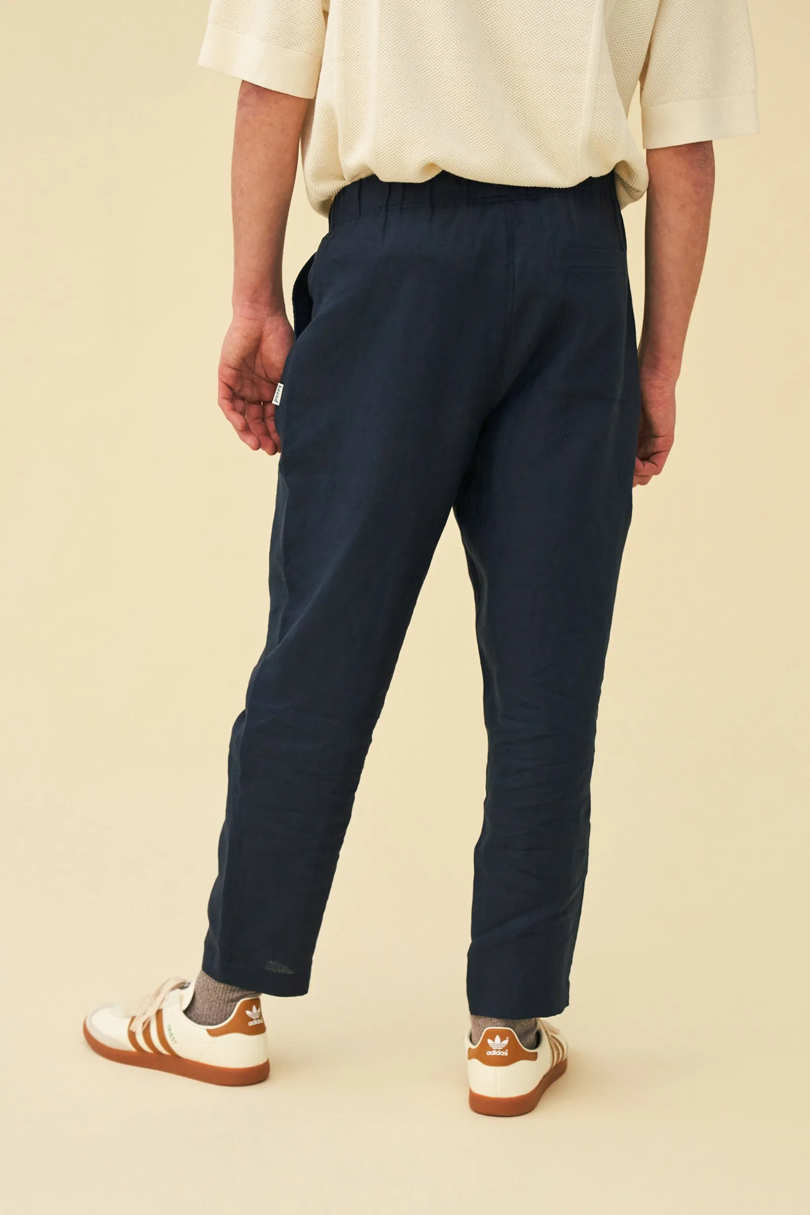 SEVILLE LINEN TROUSERS - NAVY sold by Bound product image thumbnail 2