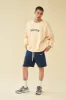 NAVY STRIPE JOGGER SHORTS sold by Bound