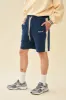 NAVY STRIPE JOGGER SHORTS sold by Bound