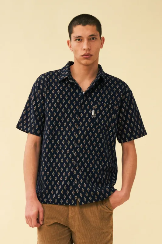 EMILIO TEXTURED POLO SHIRT - NAVY sold by Bound