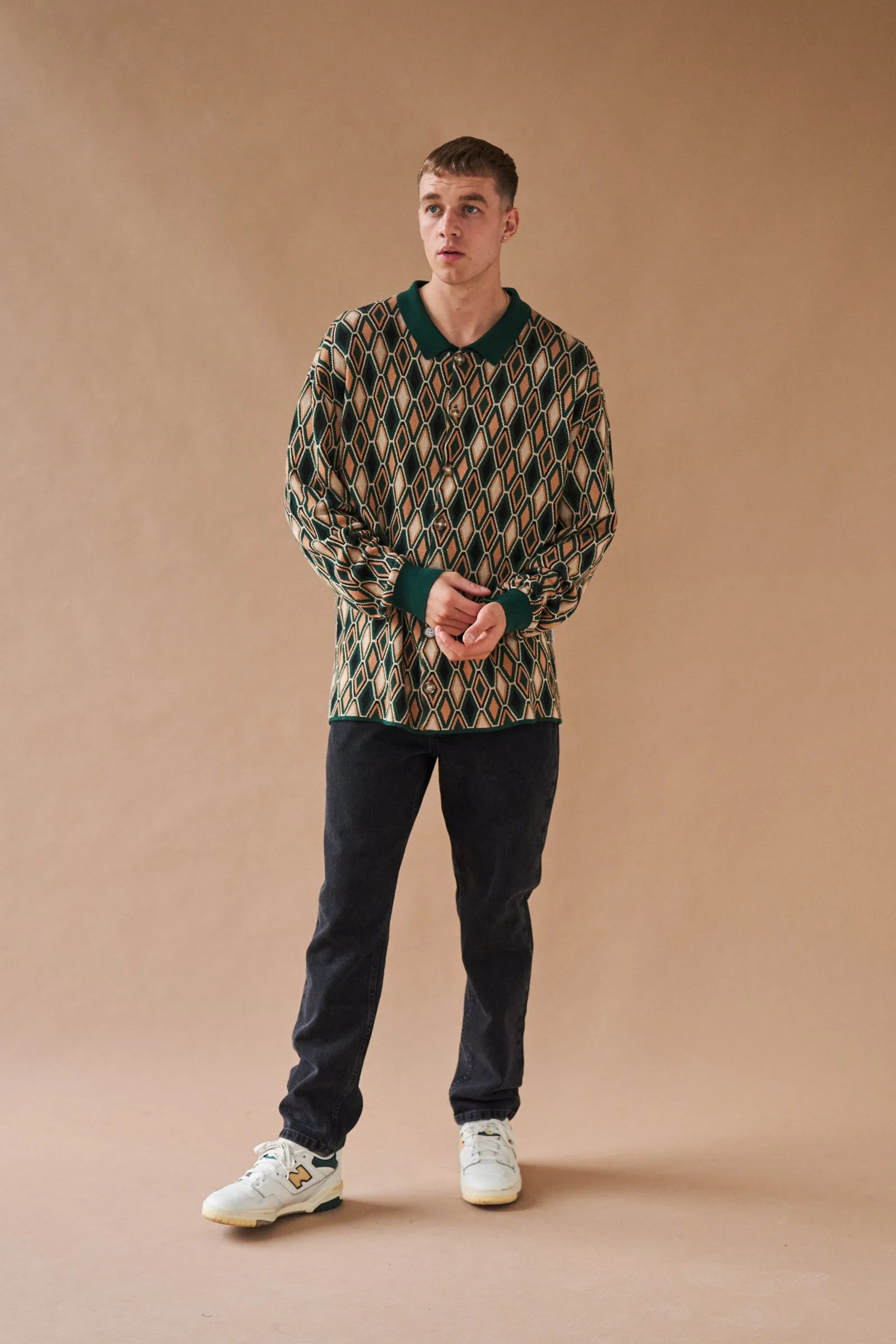 TRIANA LONGSLEEVE KNIT POLO sold by Bound product image thumbnail 5