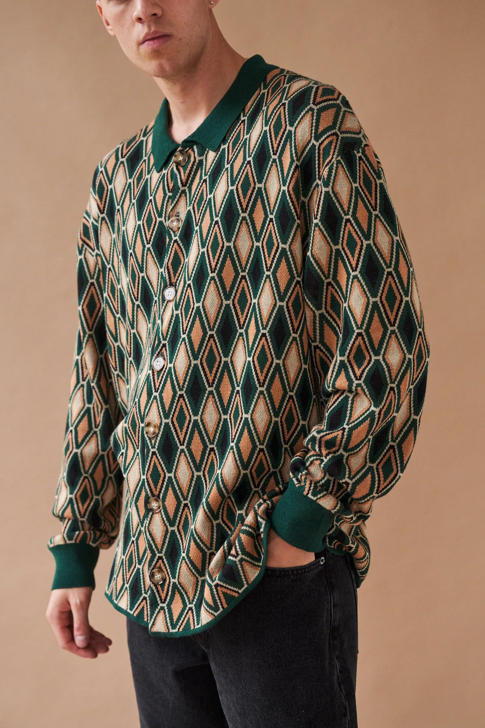 TRIANA LONGSLEEVE KNIT POLO sold by Bound product image thumbnail 3