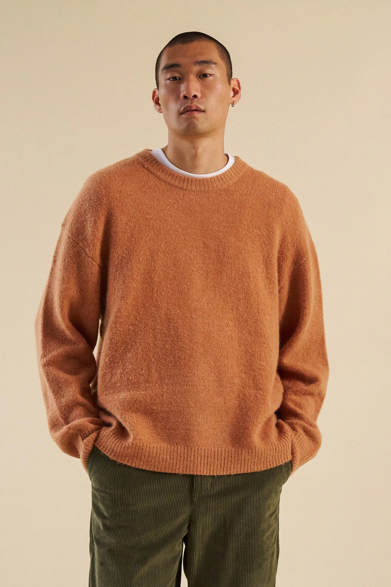 BAXTER MOHAIR BLEND SWEATER - RUST sold by Bound