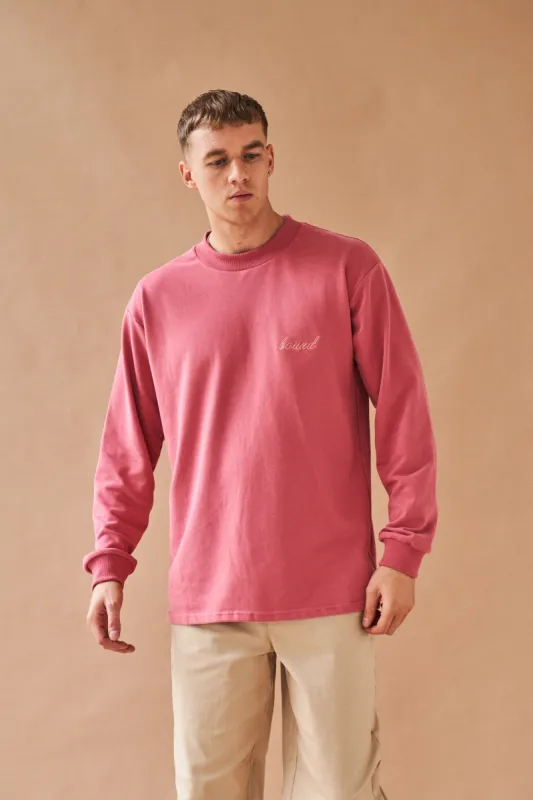 BERRY SCRIPT EMBROIDERED LONGSLEEVE TEE sold by Bound