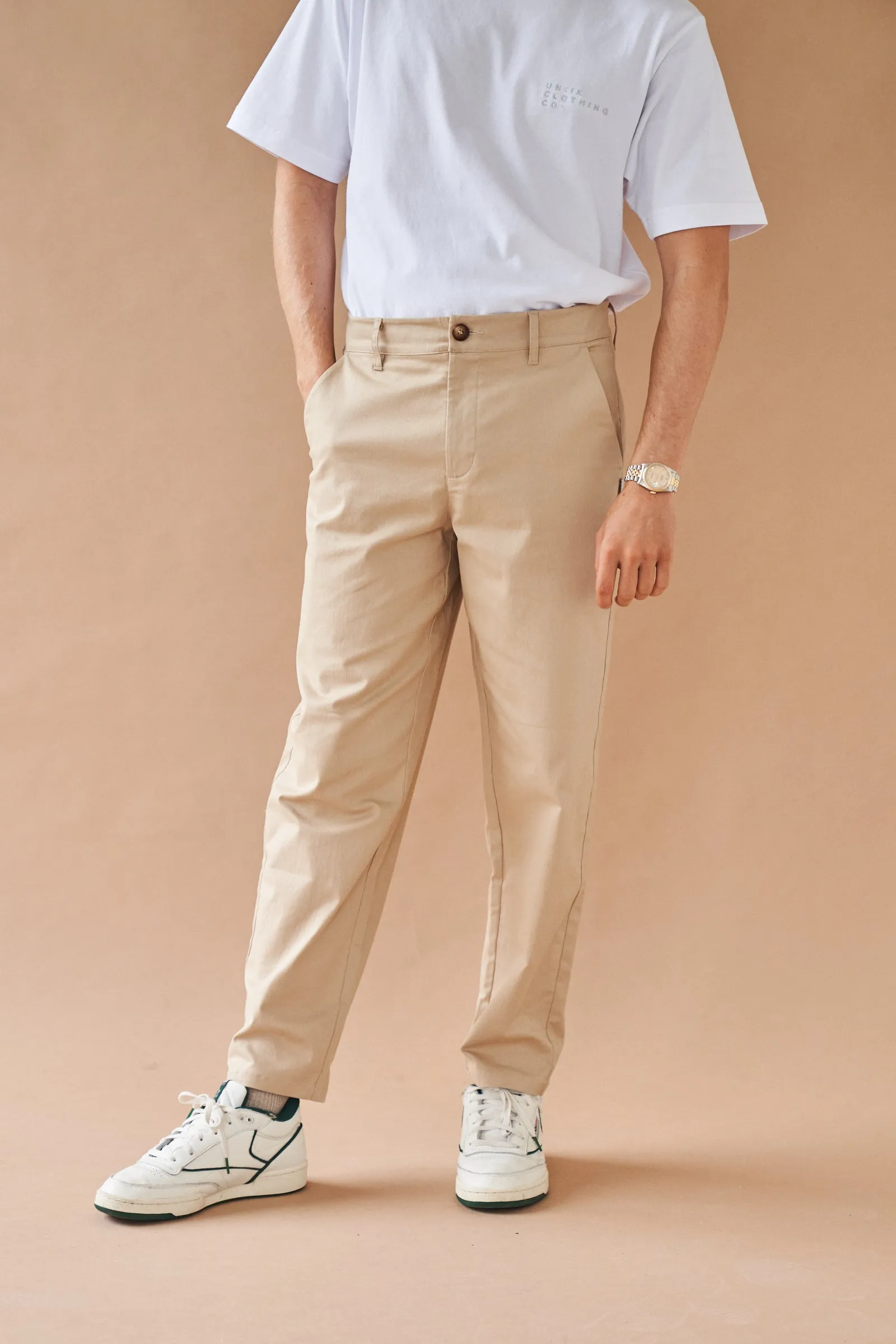 BEIGE TWILL STRAIGHT TROUSER sold by Bound product image thumbnail 5