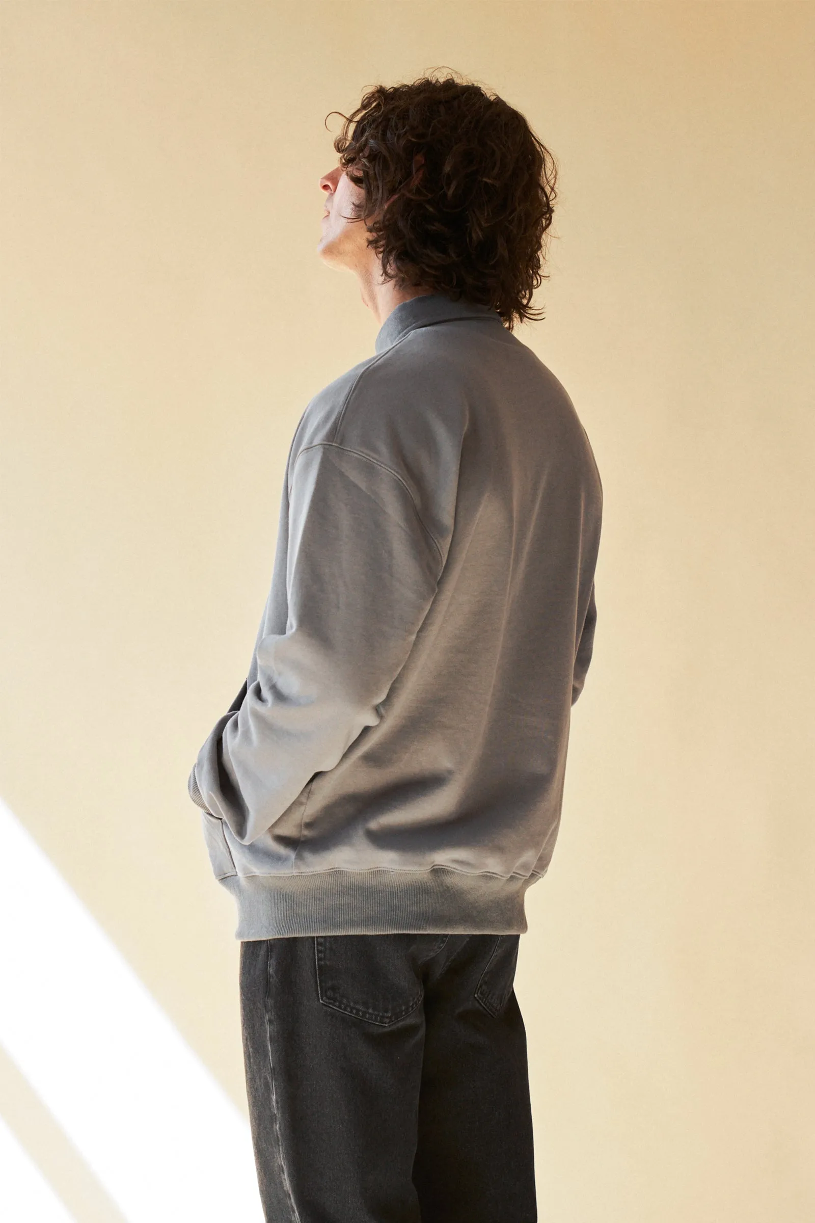 SAGE GREY RUGBY POLO SWEATER sold by Bound product image thumbnail 4