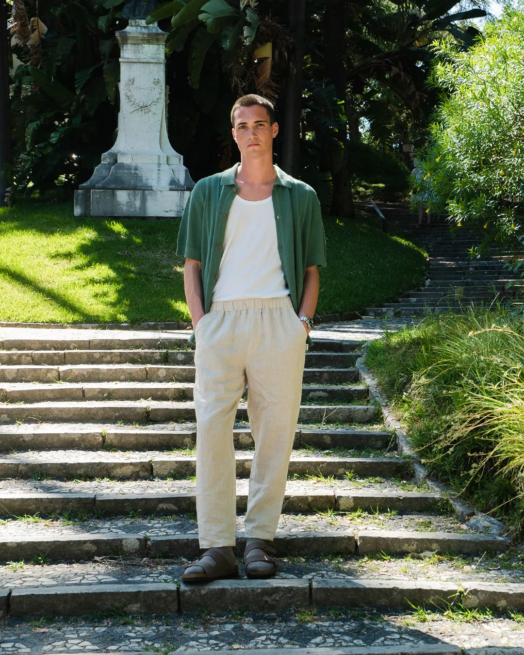 ALFAMA LINEN TROUSERS - SAND sold by Bound product image thumbnail 2