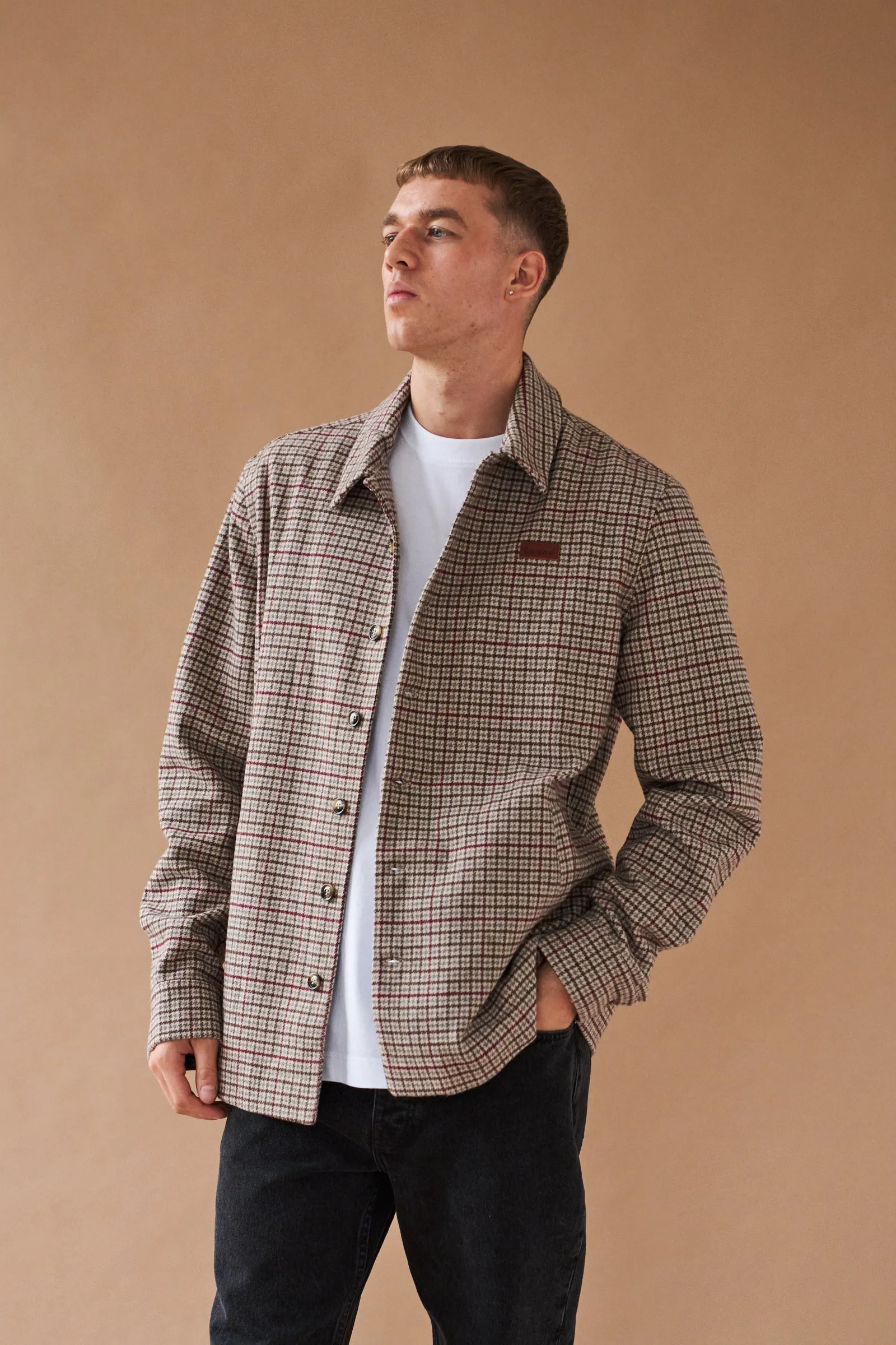 AXEL WOOL DOGTOOTH COACH JACKET sold by Bound