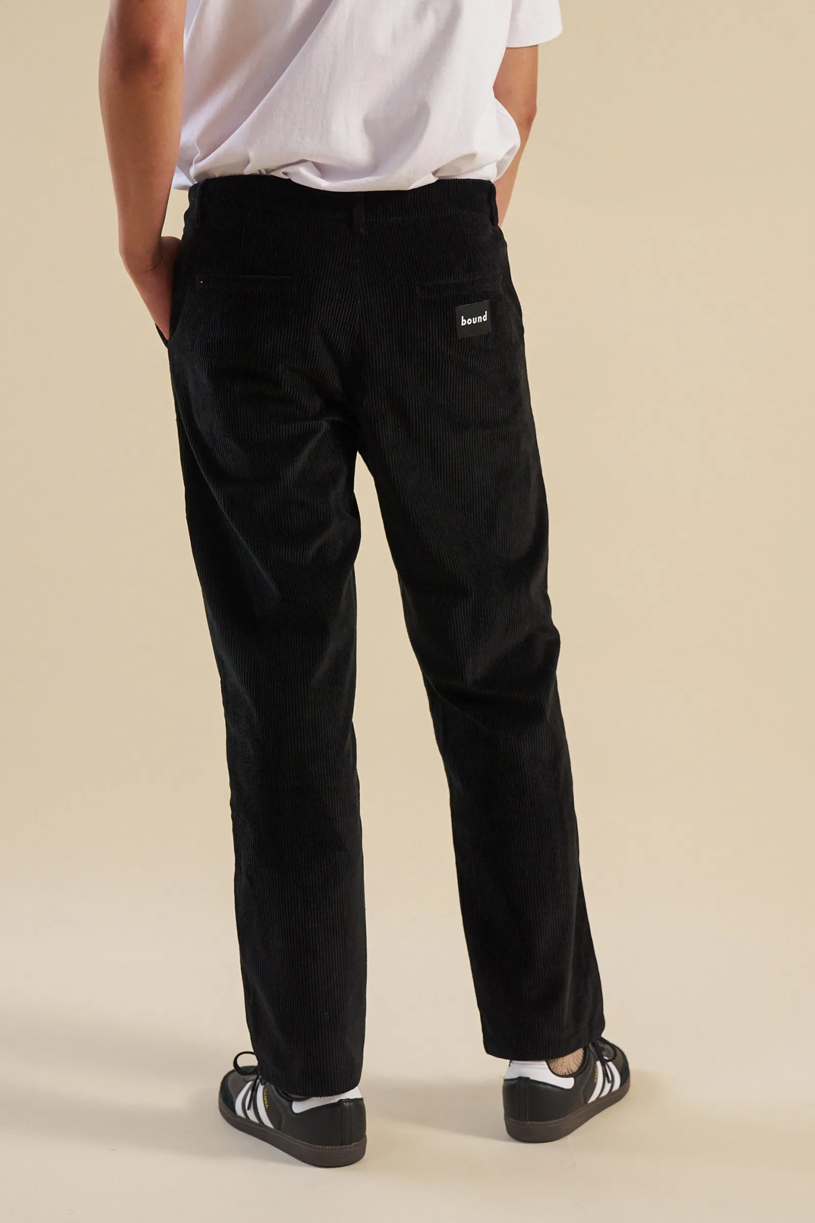MIDNIGHT BLACK CORDUROY TROUSERS sold by Bound product image thumbnail 2