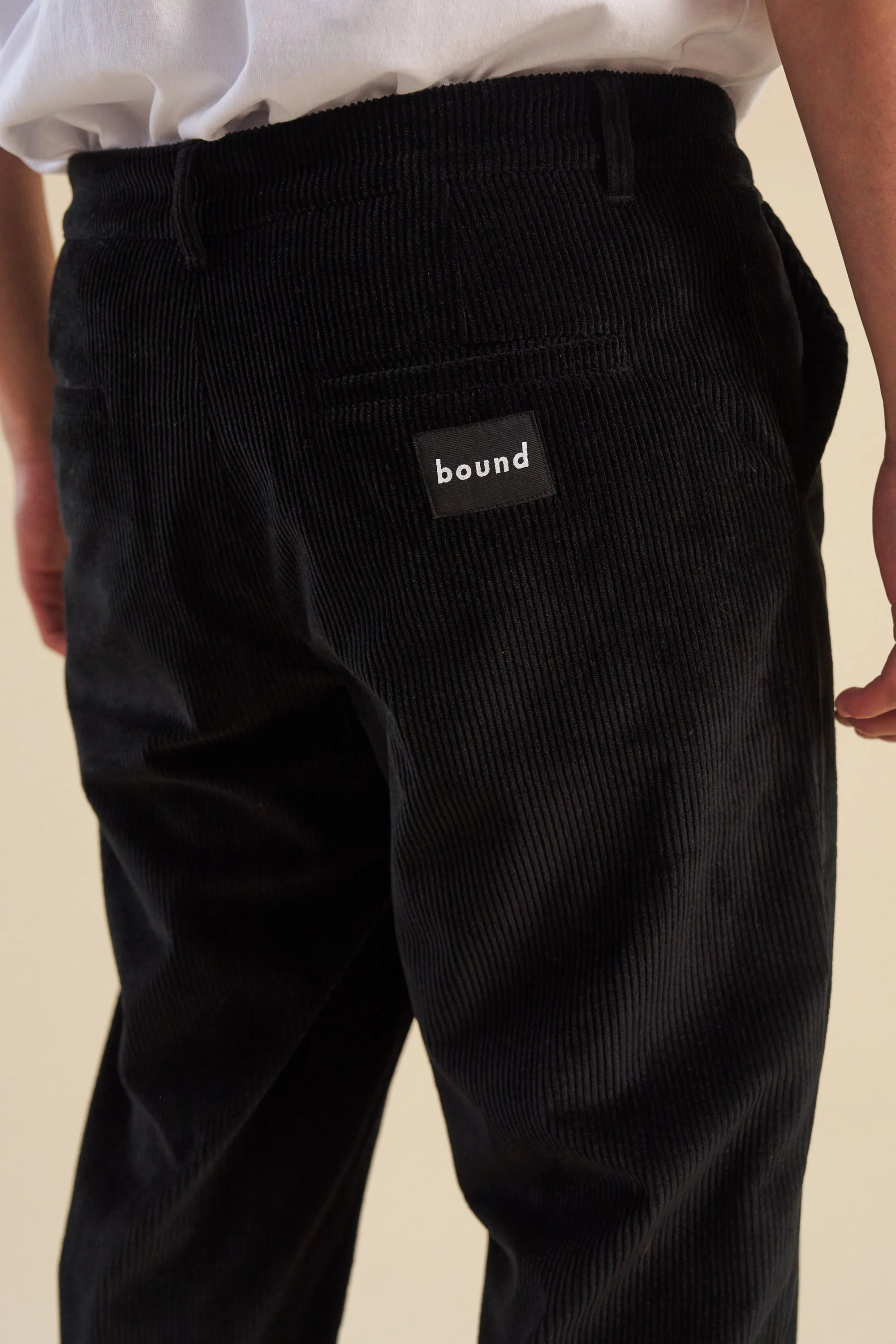 MIDNIGHT BLACK CORDUROY TROUSERS sold by Bound product image thumbnail 3