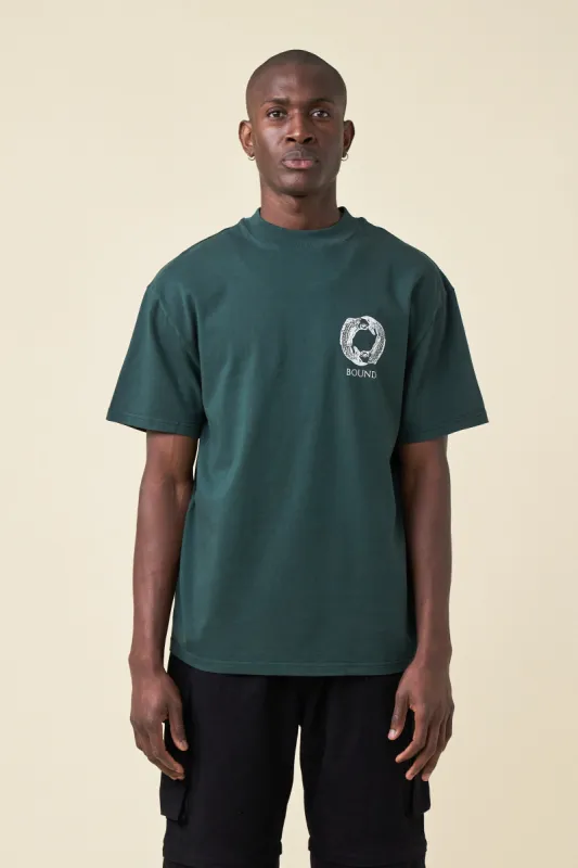 ANGLING CREST TEE - FOREST GREEN sold by Bound