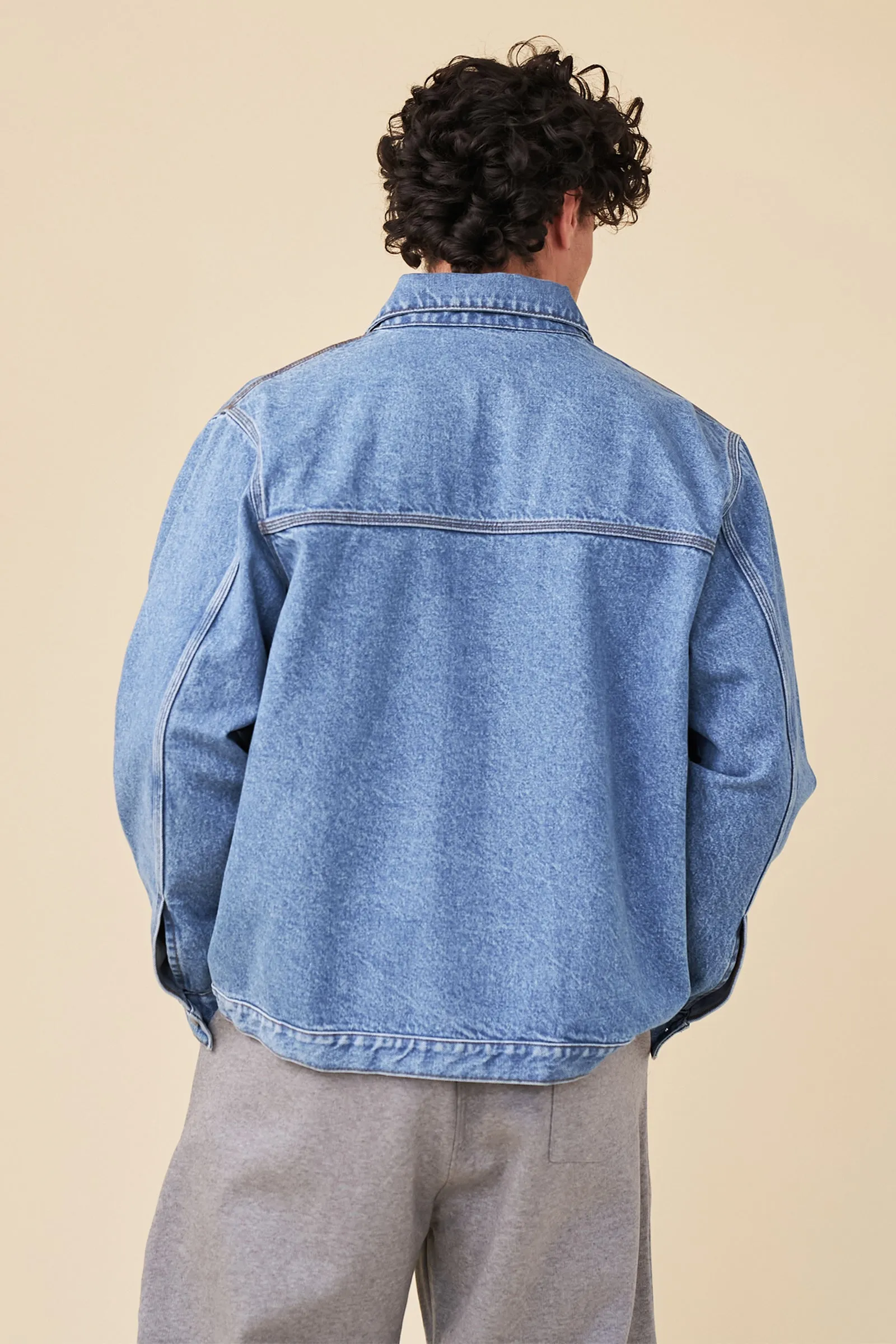 MANHATTAN DENIM WORK JACKET - MID BLUE sold by Bound product image thumbnail 4