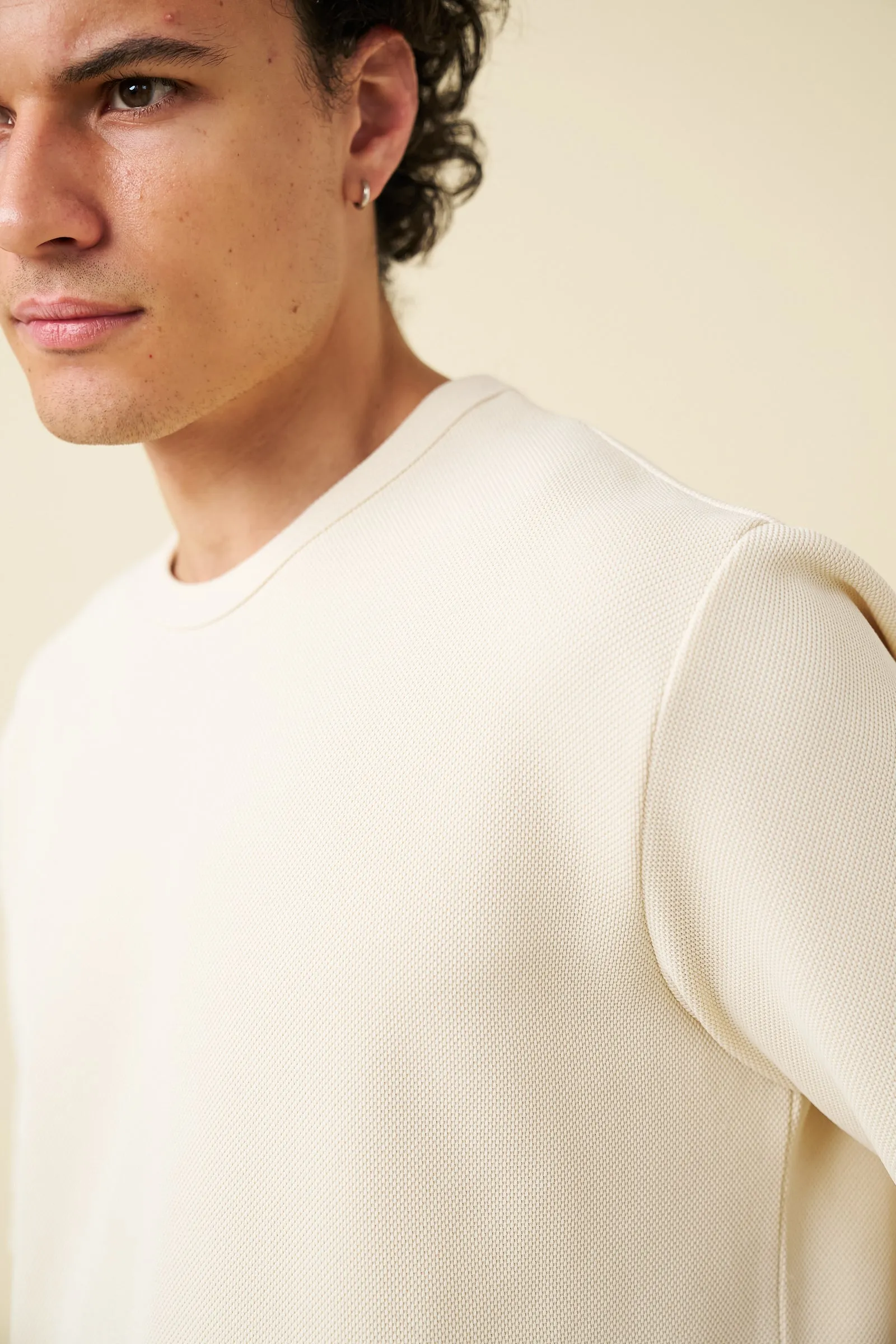 TEXTURED DUTY TEE - ECRU sold by Bound product image thumbnail 3