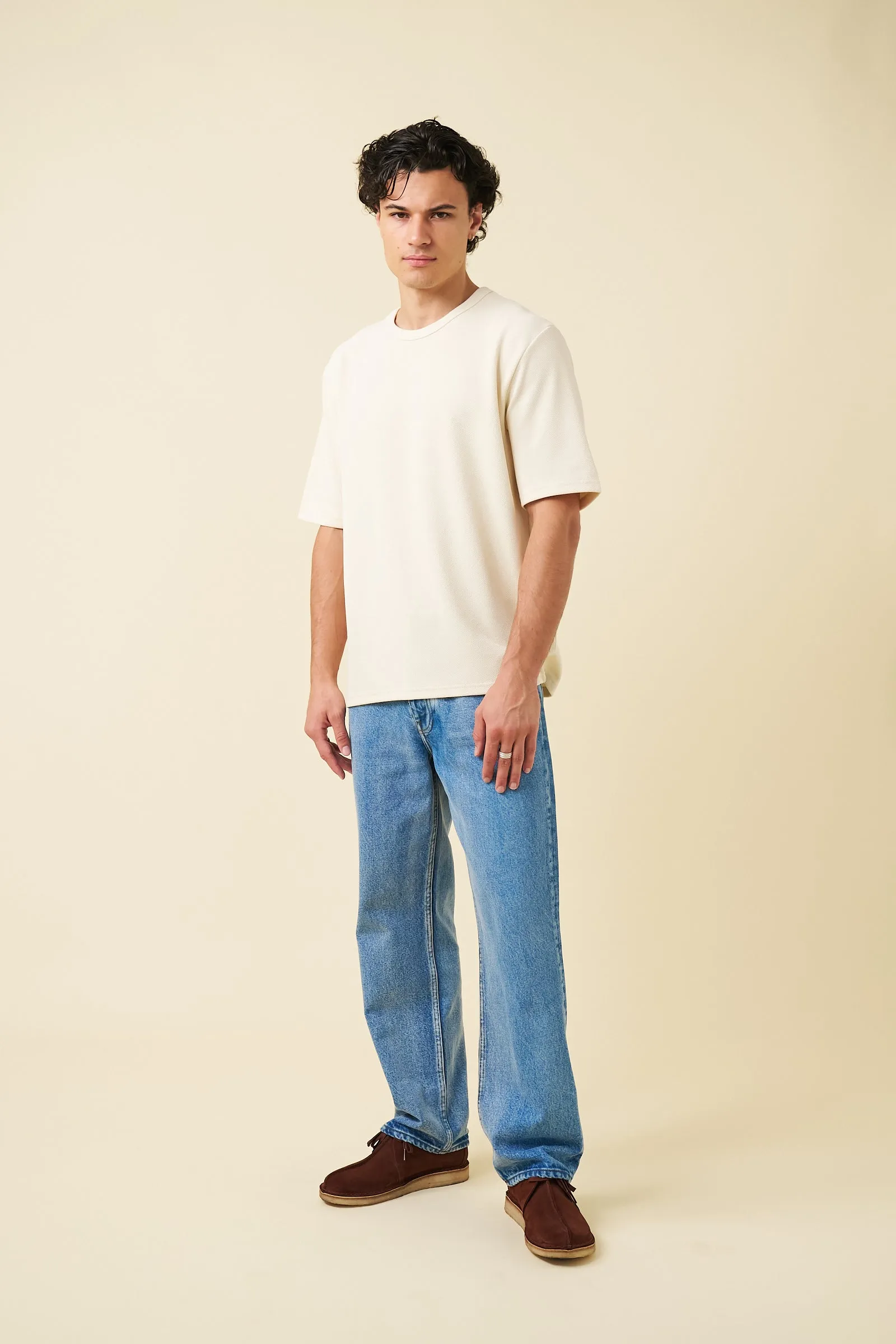 TEXTURED DUTY TEE - ECRU sold by Bound product image thumbnail 4