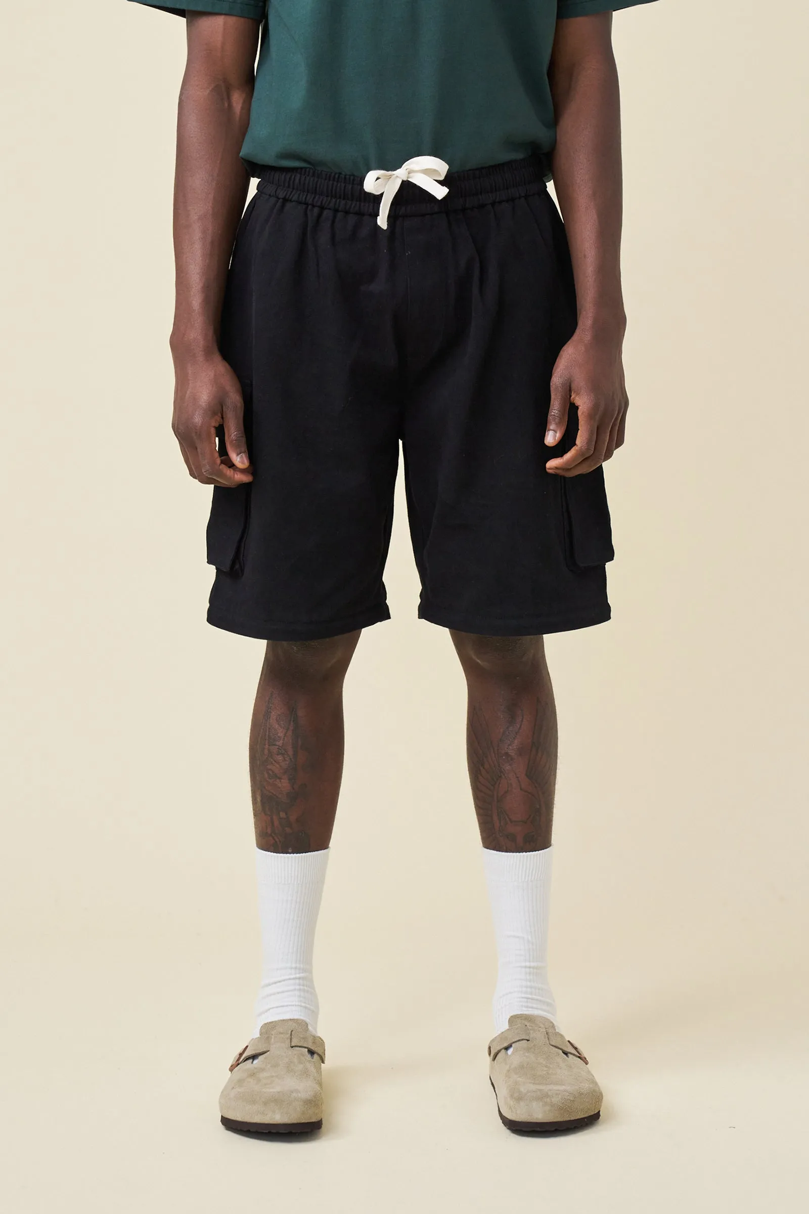 CANVAS CARGO TROUSER + SHORT ZIP OFFS - BLACK sold by Bound product image thumbnail 2