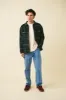 BYRANT CHECK WOOL COAT - GREEN / NAVY sold by Bound