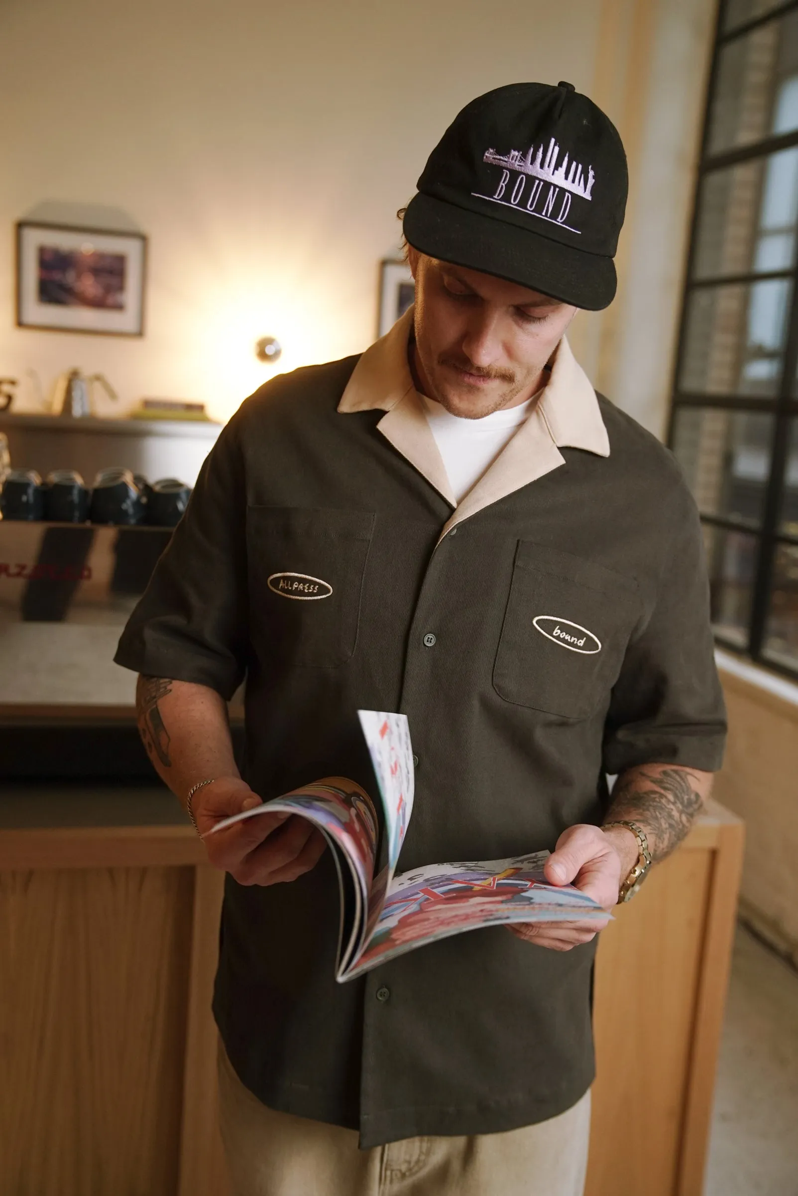 ALLPRESS X BOUND 'JOE' HEAVY CANVAS BOWLING SHIRT sold by Bound product image thumbnail 5