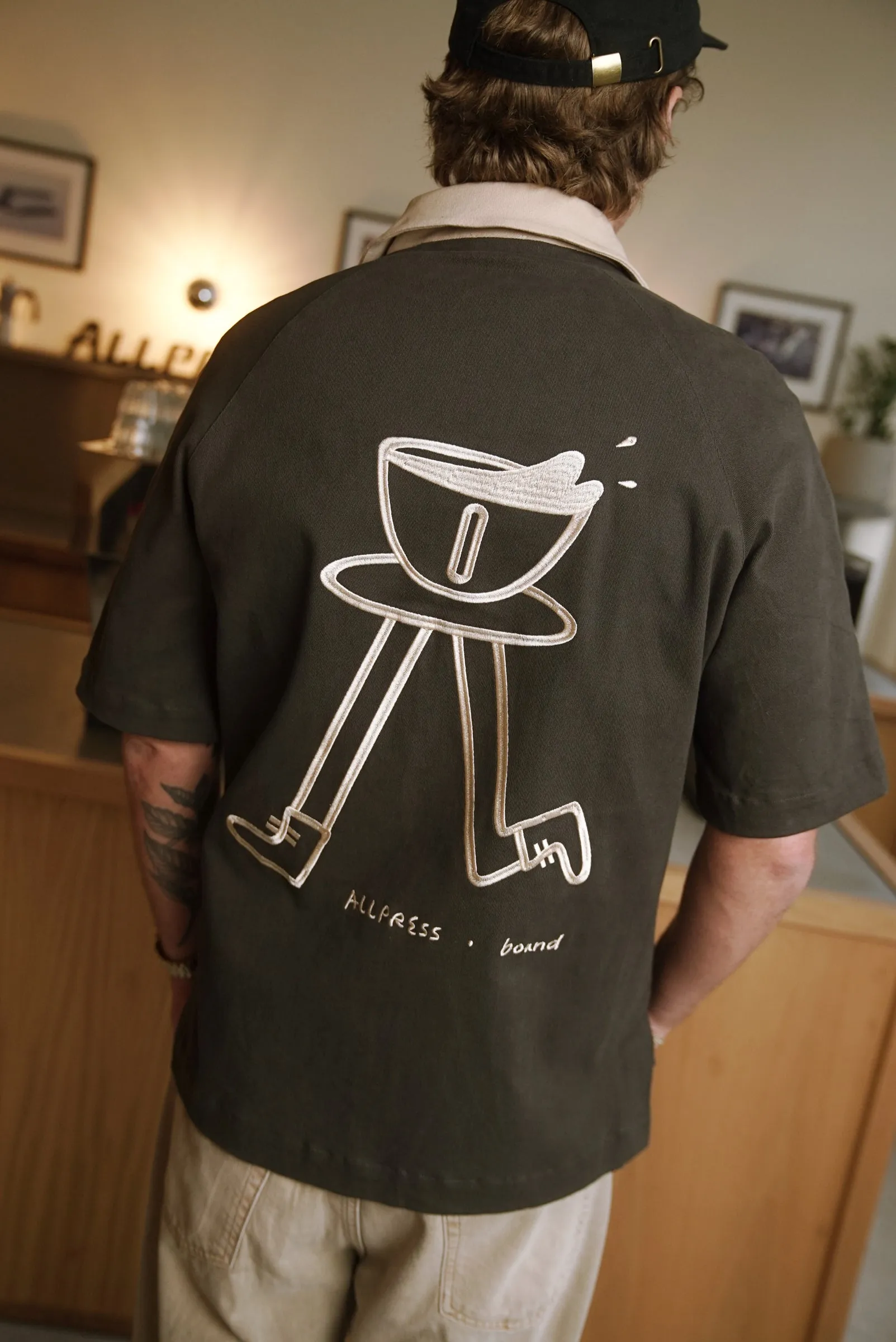 ALLPRESS X BOUND 'JOE' HEAVY CANVAS BOWLING SHIRT sold by Bound product image thumbnail 2