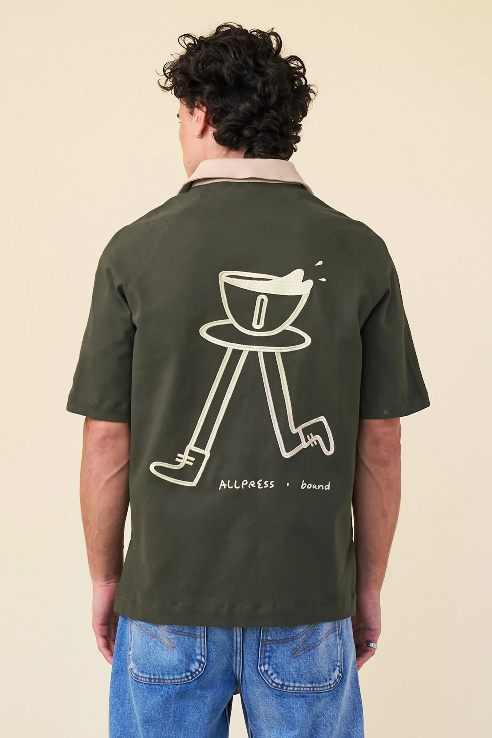 ALLPRESS X BOUND 'JOE' HEAVY CANVAS BOWLING SHIRT sold by Bound product image thumbnail 4