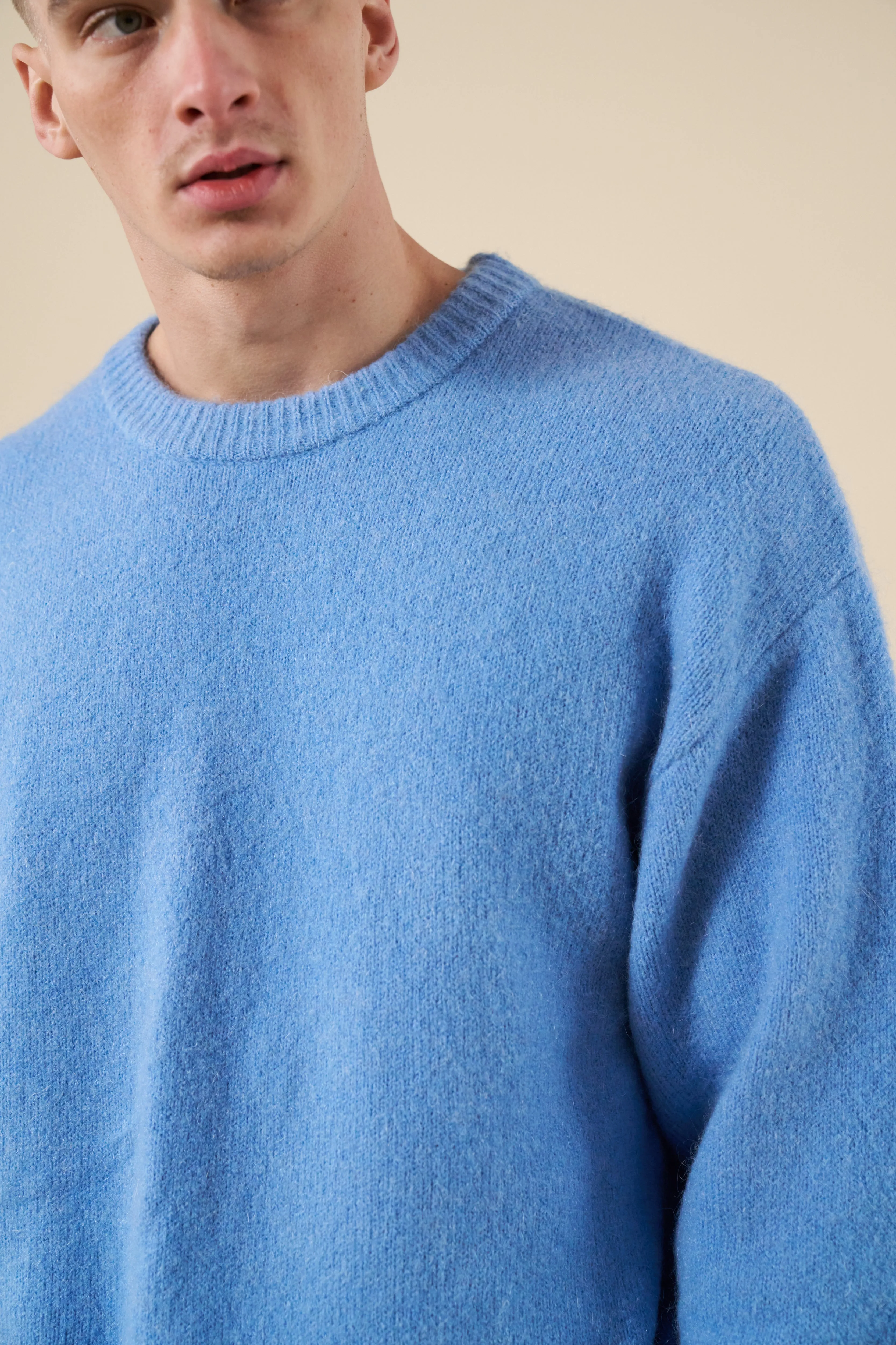 BAXTER MOHAIR BLEND SWEATER - CORNFLOWER BLUE sold by Bound product image thumbnail 2